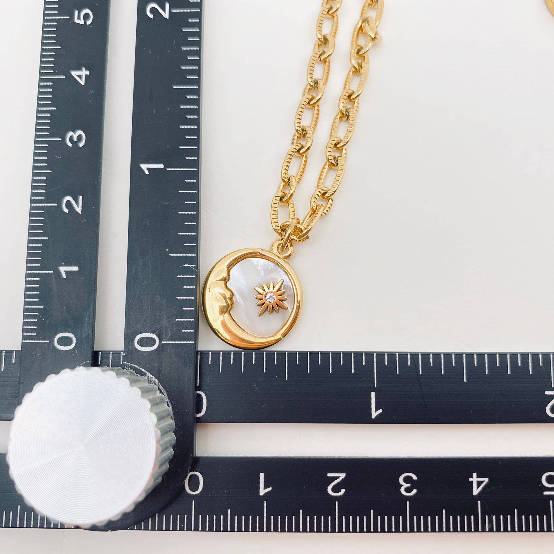 Sun Moon Round Stainless Steel Pendant Necklace | Fashion Jewelry - Image 6