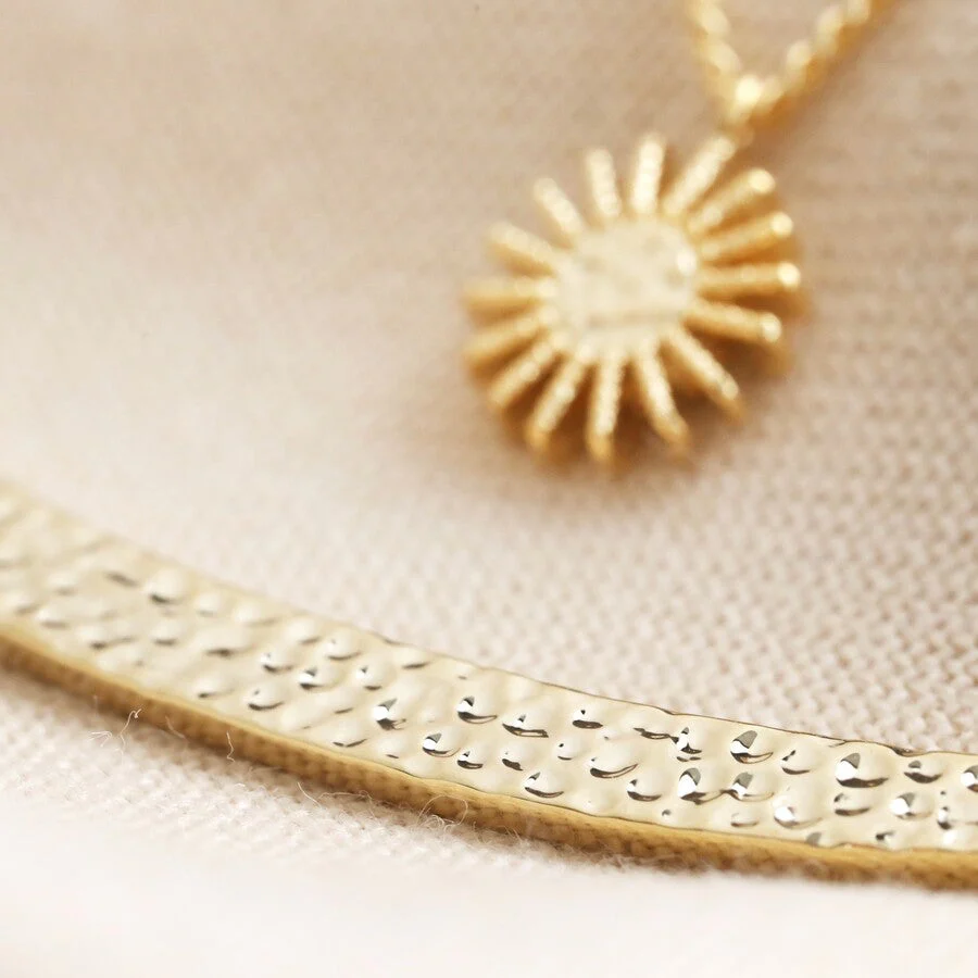Sun and Moon Layered Necklace in Gold | Designed in the UK | 14K Gold Plated - Image 5