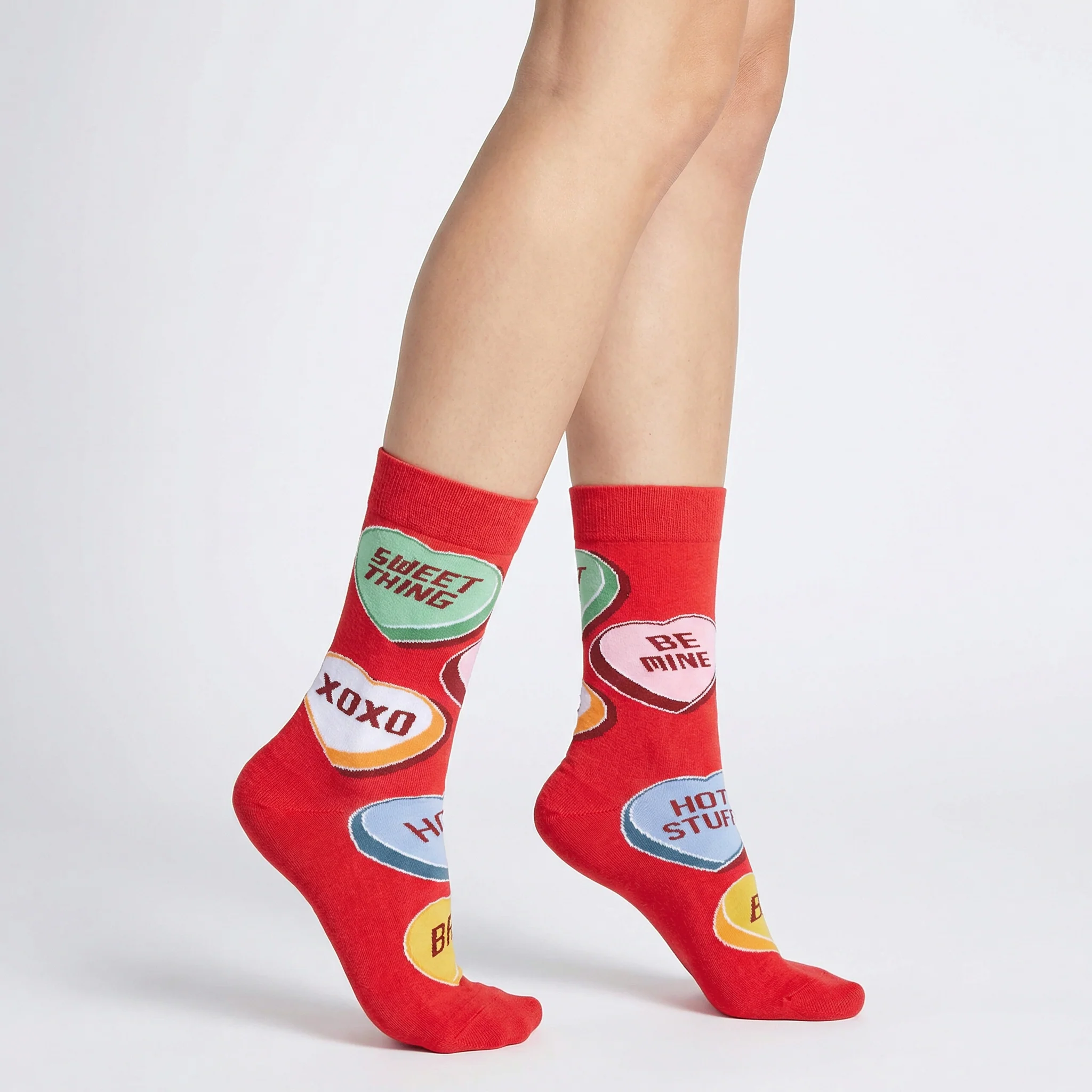 Sweet Thing Conversation Valentine Socks | Candy Heart Novelty Crew Socks - Image 2