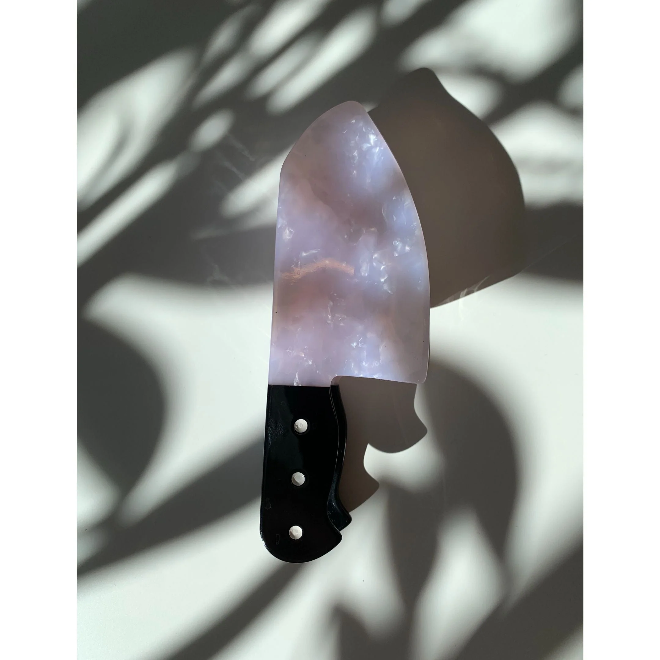 Sword Wife Dagger Hair Claw in White Quartz Acetate - Image 2