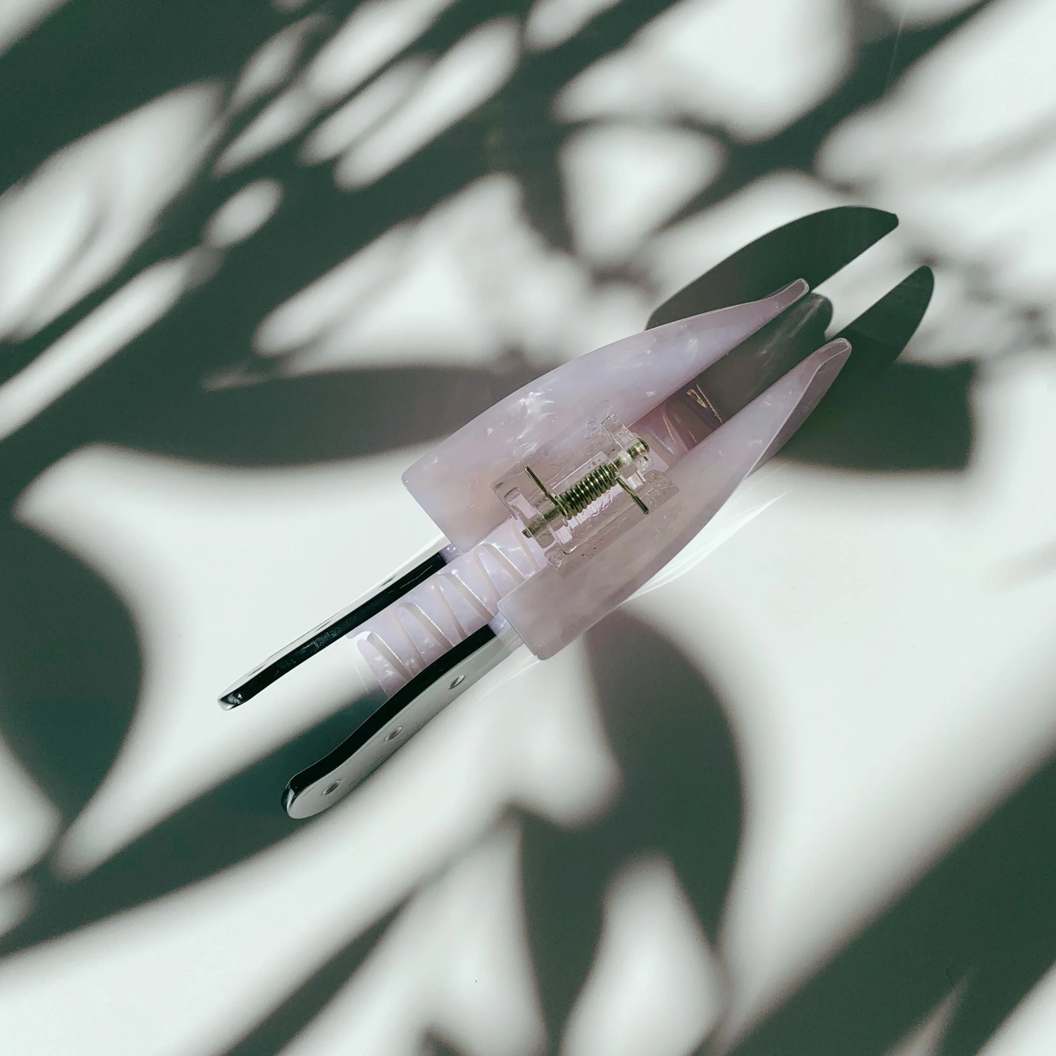 Sword Wife Dagger Hair Claw in White Quartz Acetate - Image 7