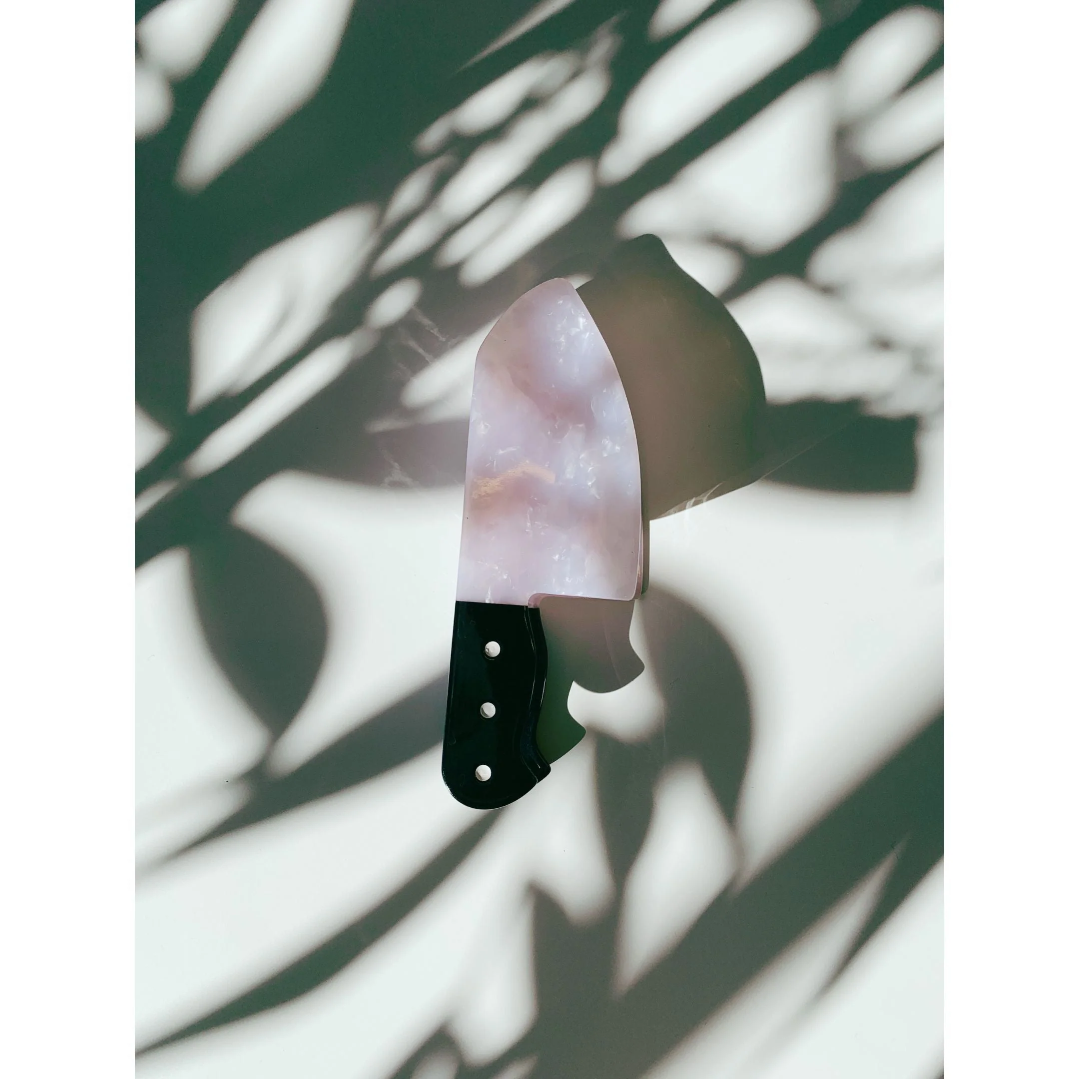Sword Wife Dagger Hair Claw in White Quartz Acetate - Image 9