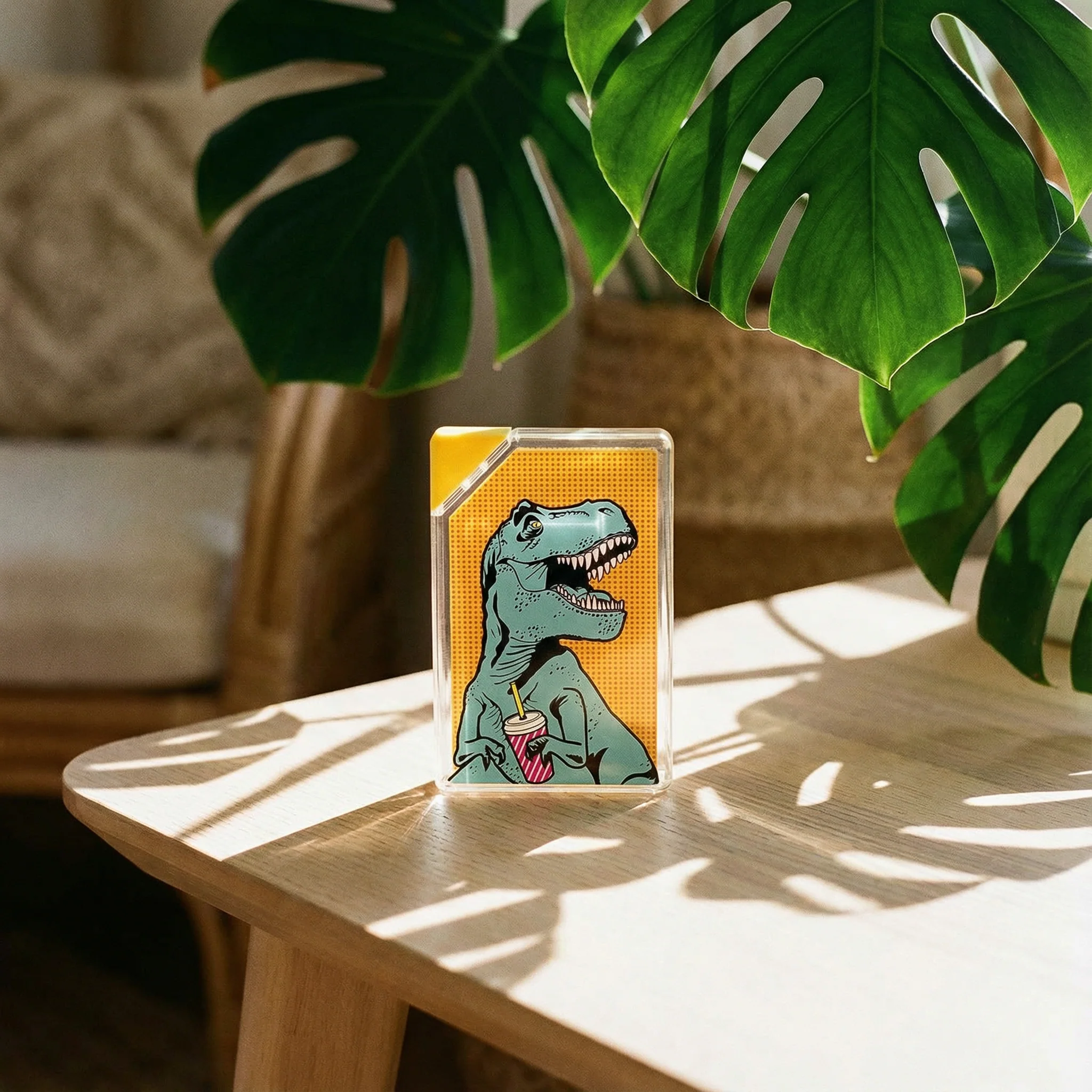 T-Rex Flask Style Pop Art Water Bottle | Flat Profile Fits in Handbag | BPA Free and Dishwasher Safe - Image 11