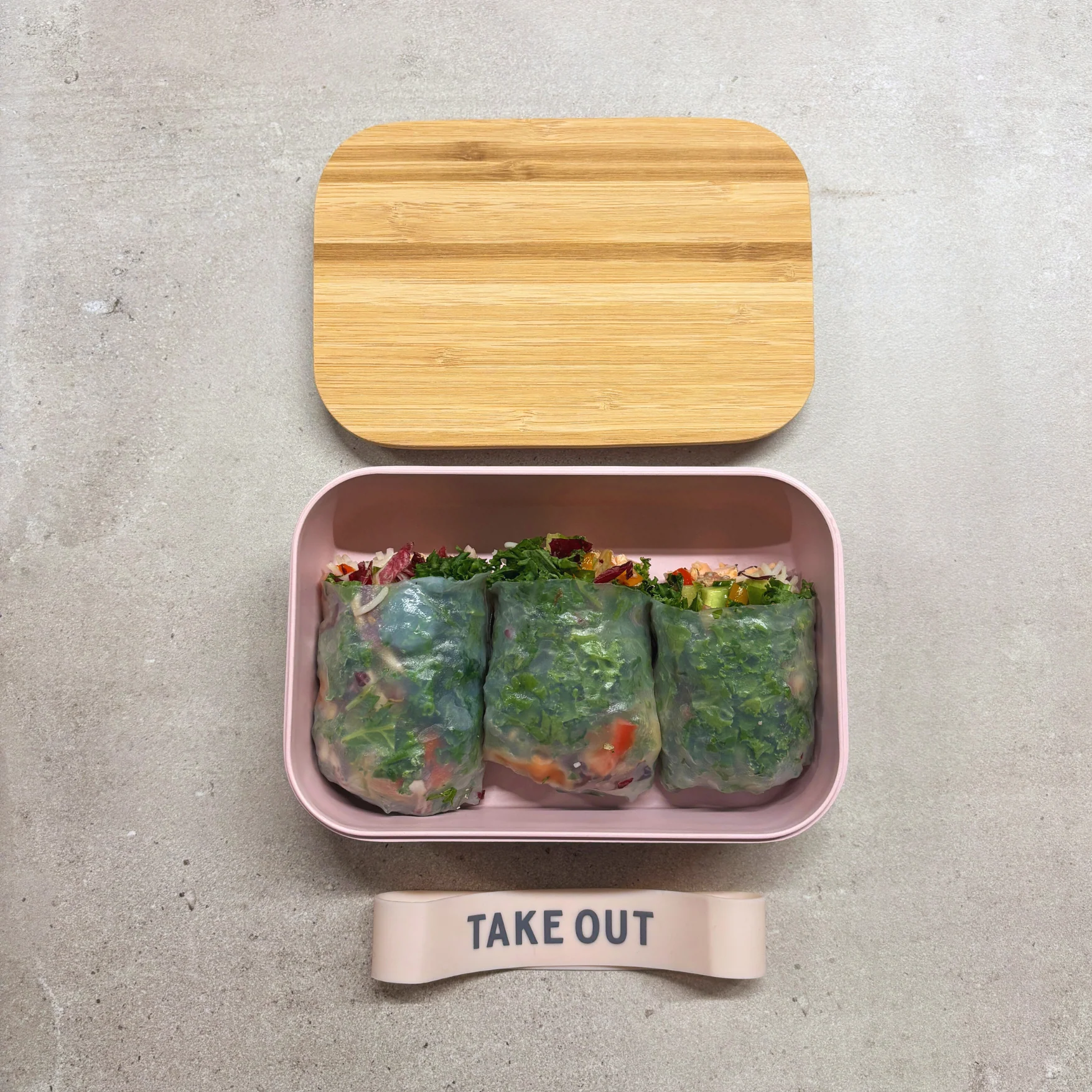Take Out Bamboo Lunch Box in Blush Pink | Eco-Friendly and Sustainable | 7.5" x 5" x 2" - Image 7