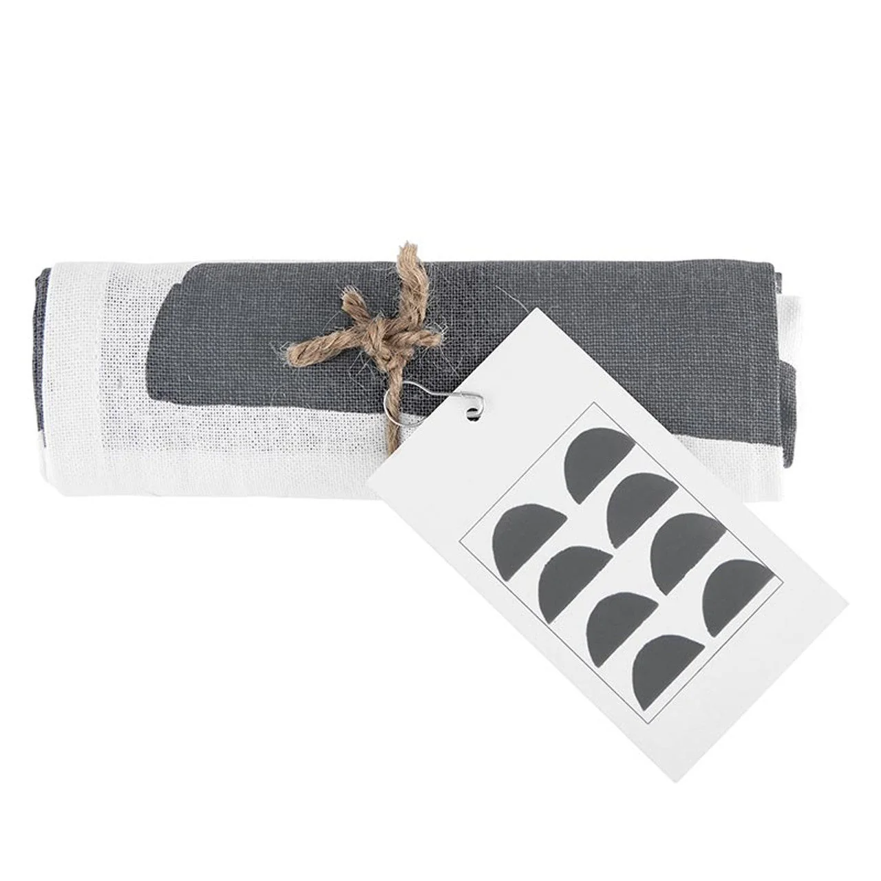 Half Circle Tea Towel | Cotton Dish Kitchen Towel | 18" x 28" - Image 3