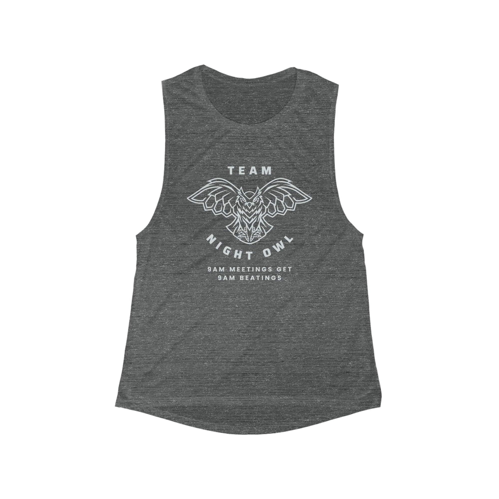 Team Night Owl Women's Flowy Scoop Muscle Tank - Image 3
