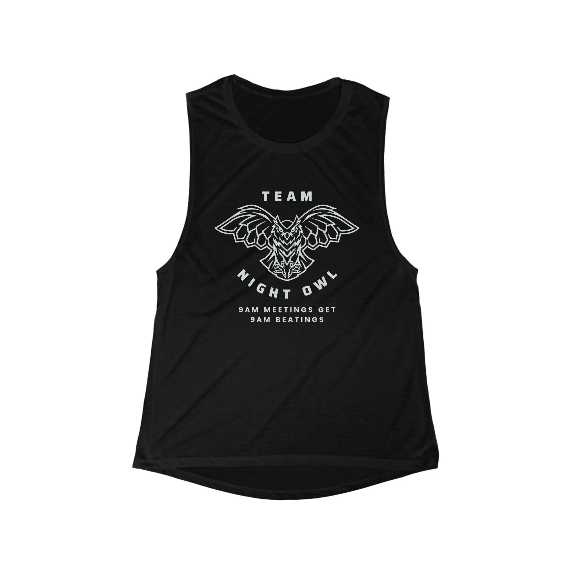 Team Night Owl Women's Flowy Scoop Muscle Tank - Image 5