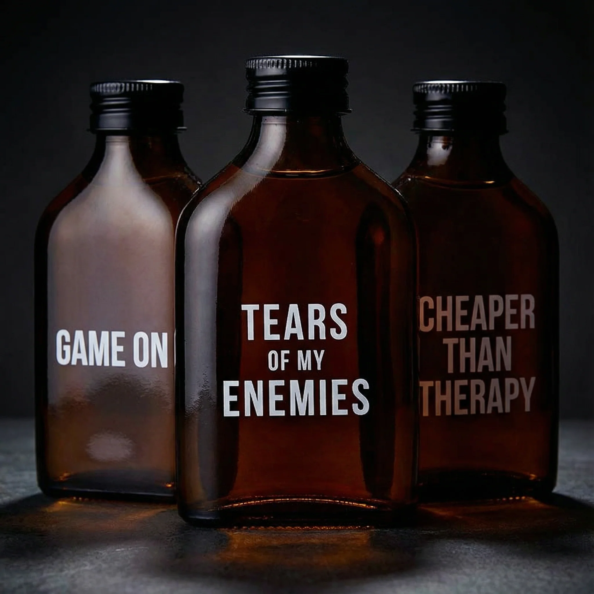 Tears Of My Enemies Amber Mini Flask - Image 7