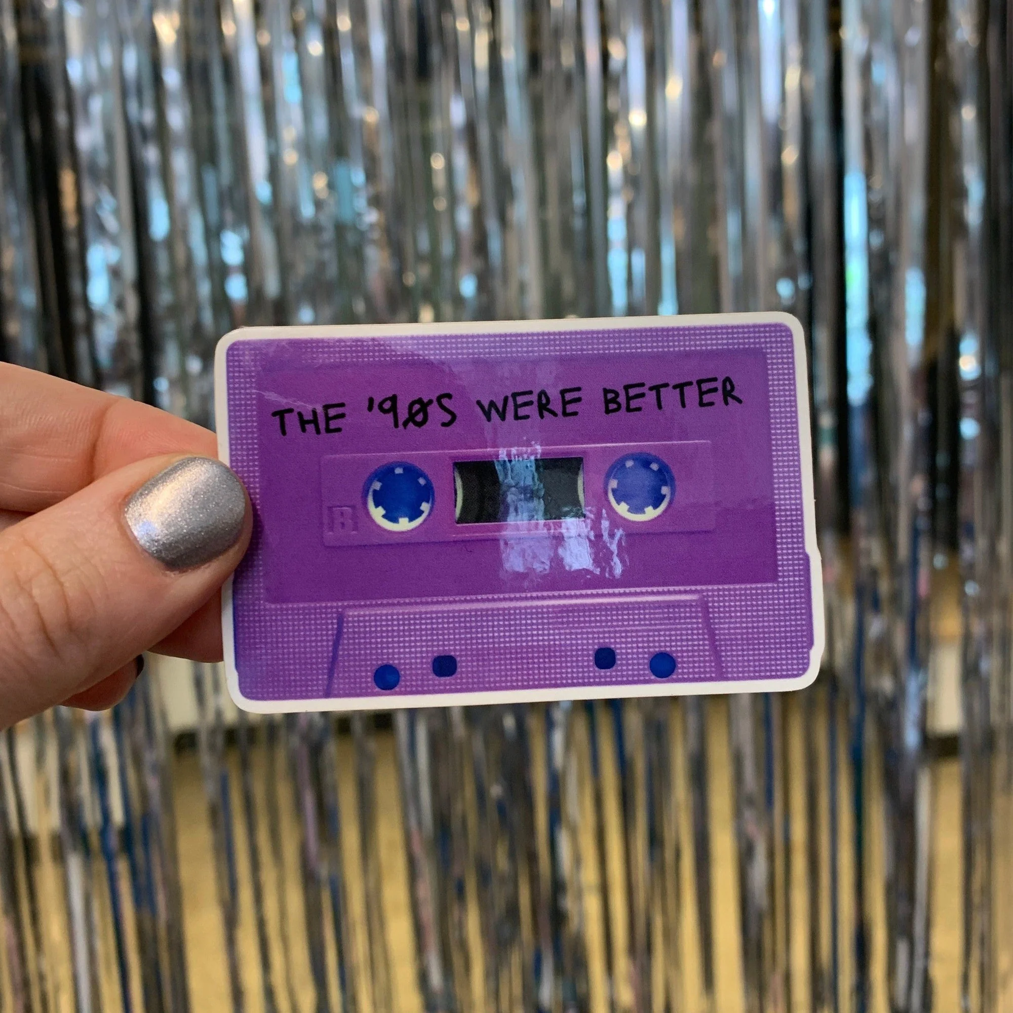 The 90's Were Better Glossy Die Cut Vinyl Sticker 3in x 1.92in - Image 3