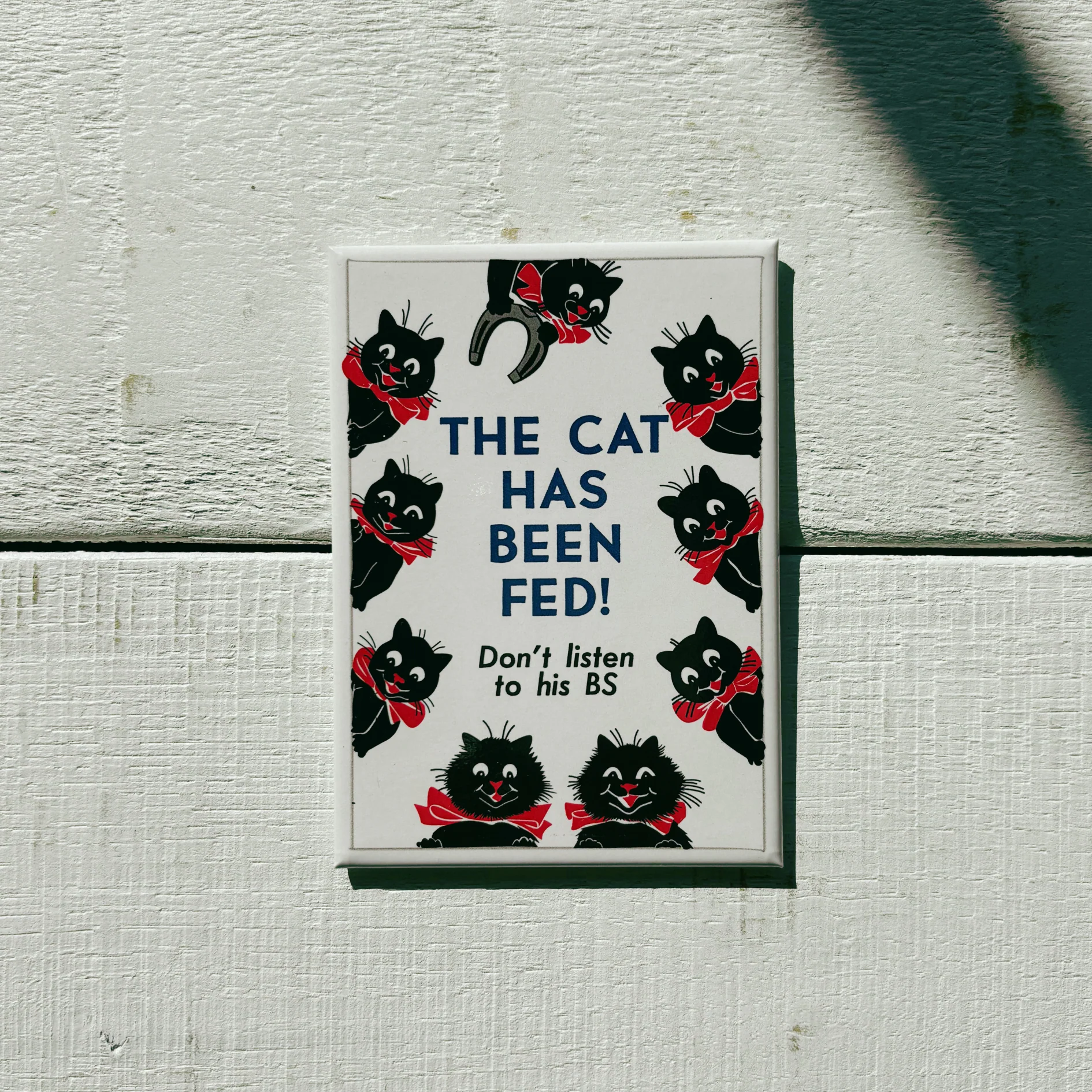 The Cat Has Been Fed 2.5" x 3.5" Vintage Art Magnet - Image 2