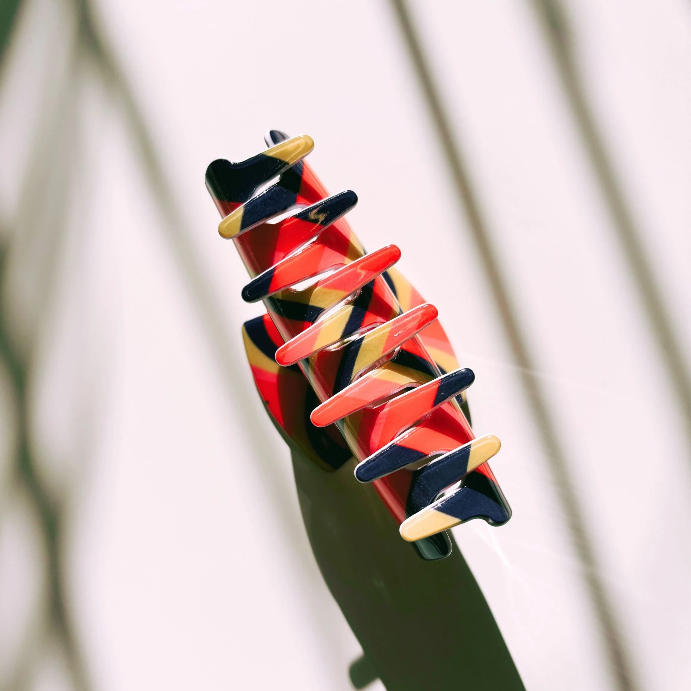 The Foxy in Warm ‘70s Sunrise Hair Claw | Hearts Claw Clip - Image 5