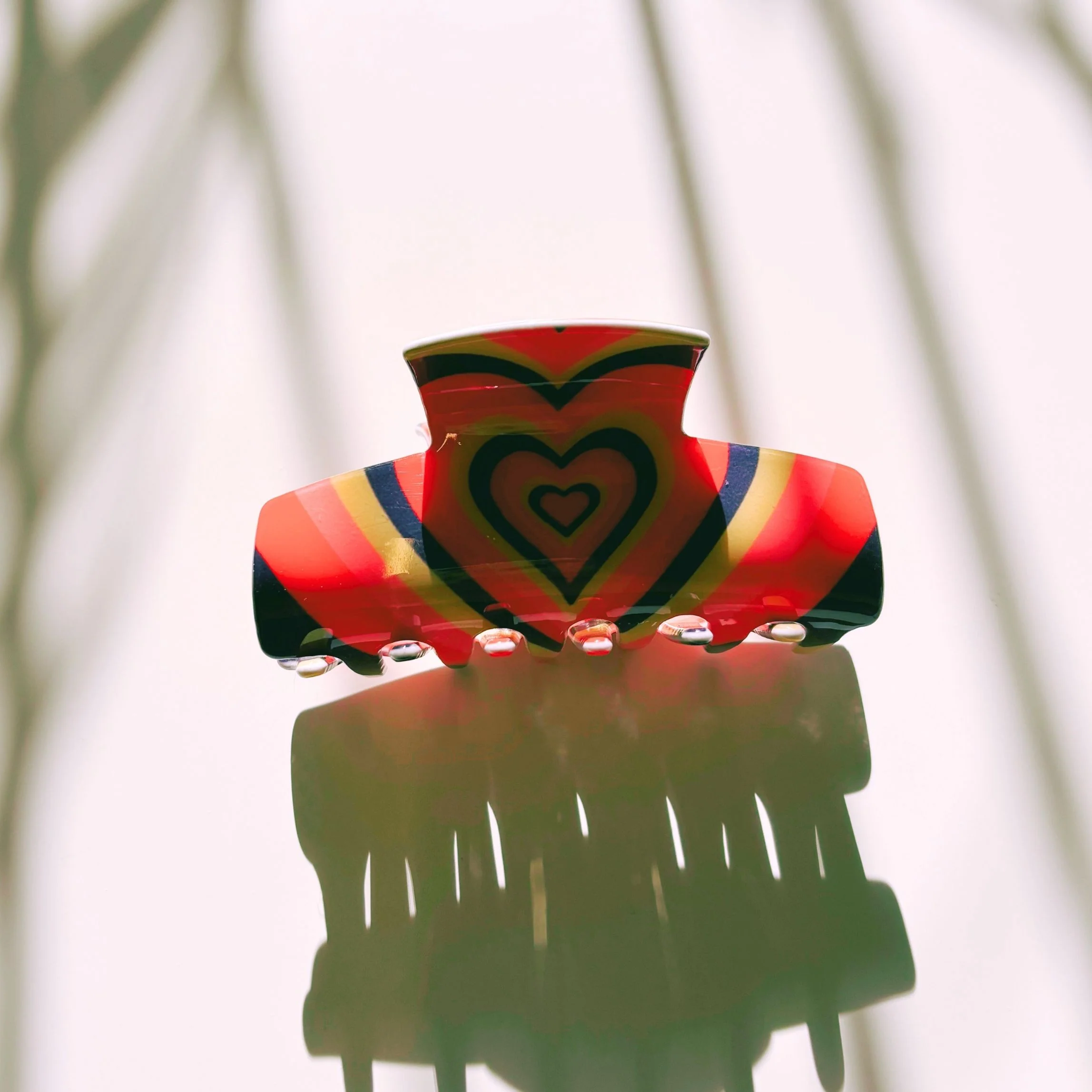 The Foxy in Warm ‘70s Sunrise Hair Claw | Hearts Claw Clip - Image 6
