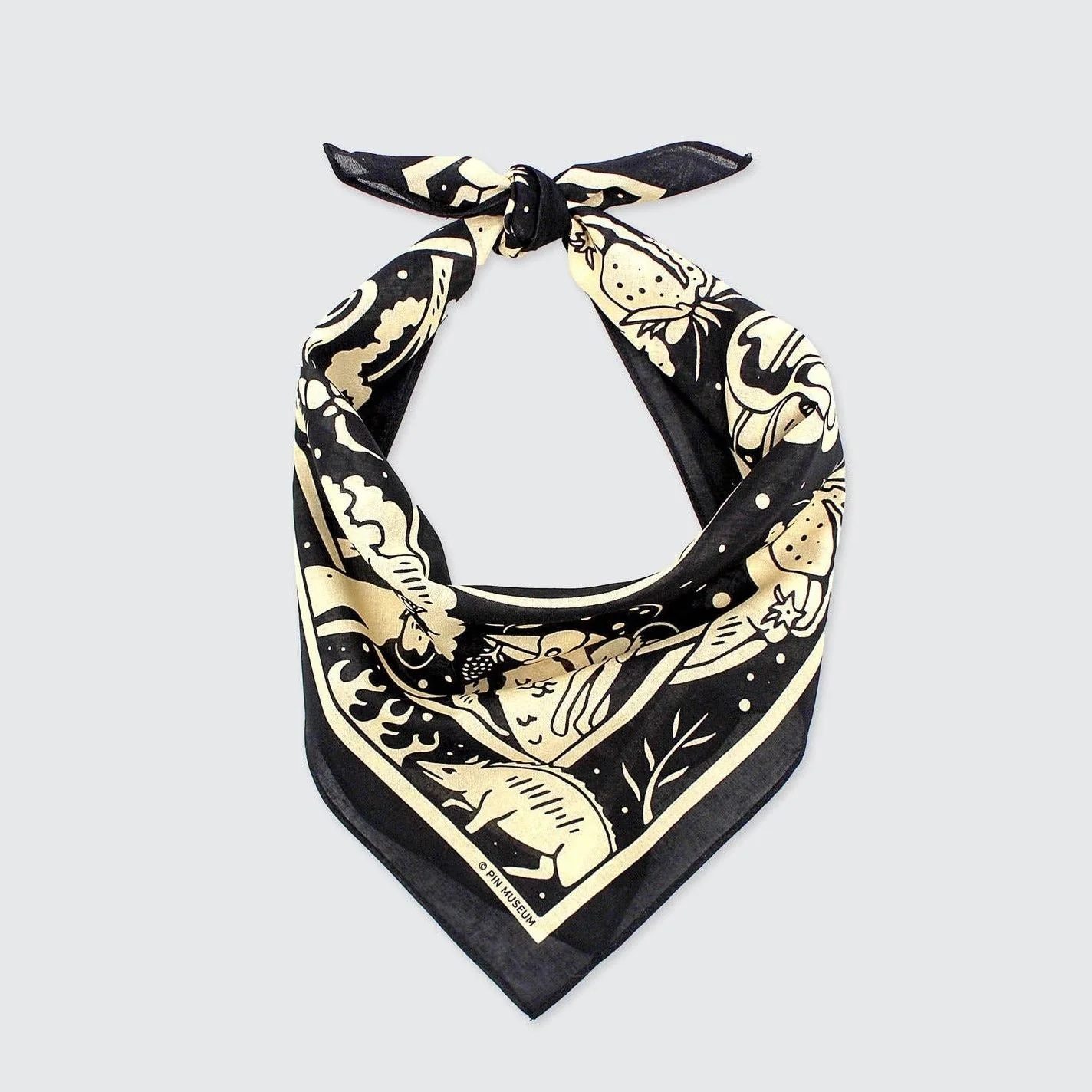 The Hieronymous Bosch Inspired Bandana | Surreal Art Cotton Scarf | 22" x 22" - Image 2