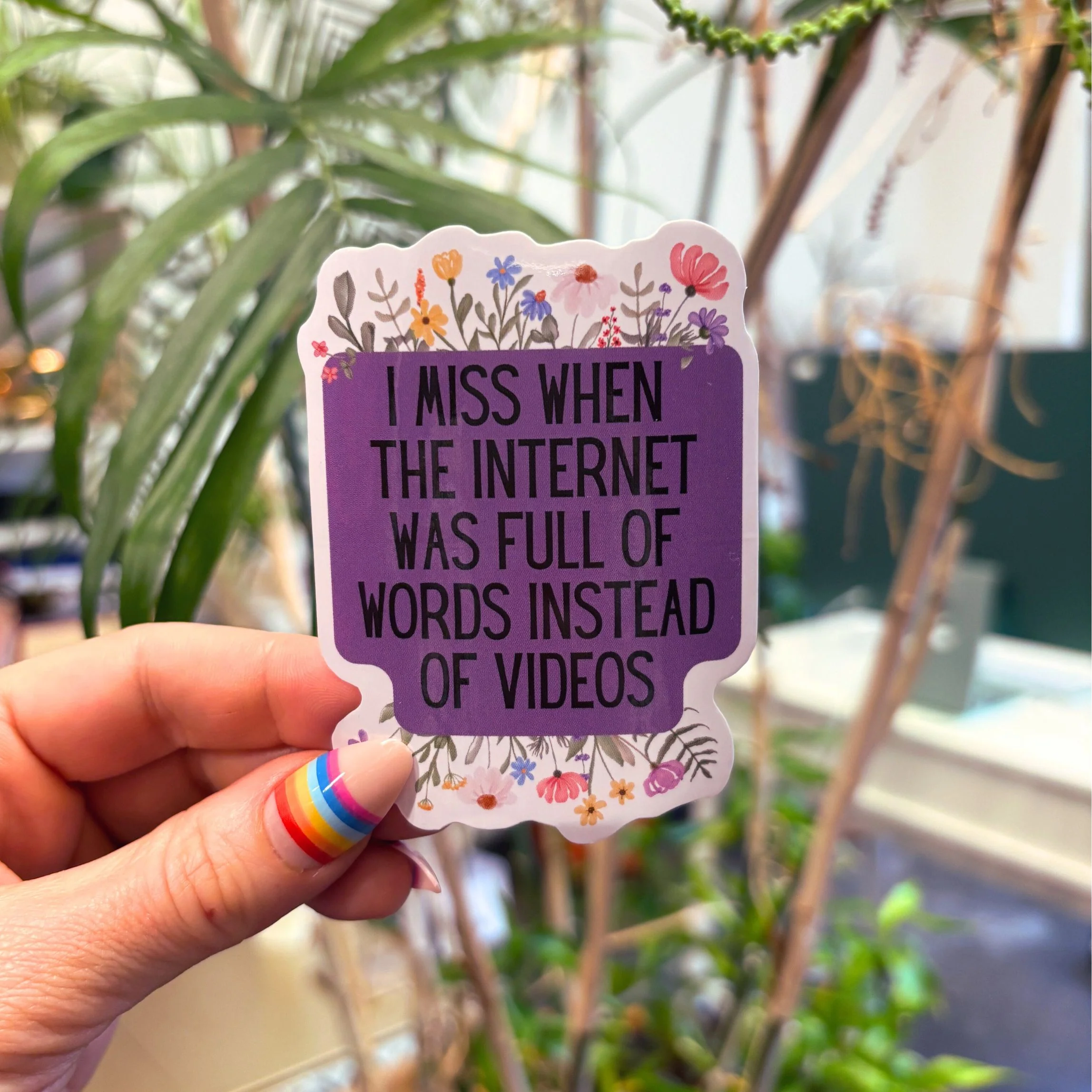 I Miss When The Internet Was Full Of Words Instead Of Videos | Vinyl Die Cut Sticker - Image 3