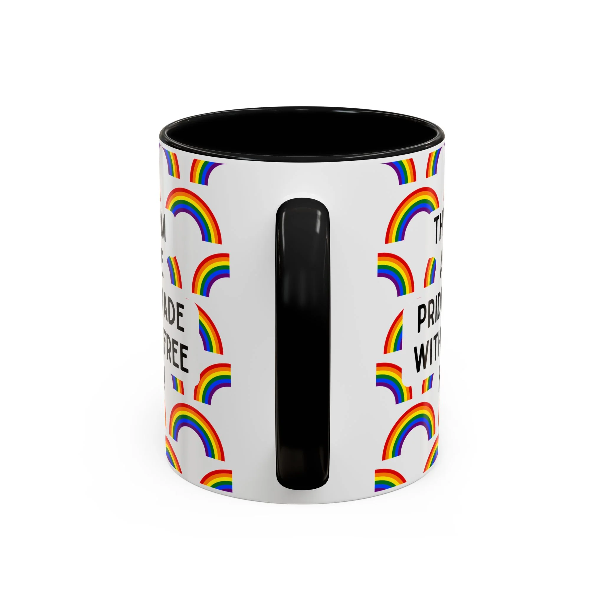 The Mom At The Pride Parade With The Free Hugs Design Accent Coffee Mug 11oz - Image 5