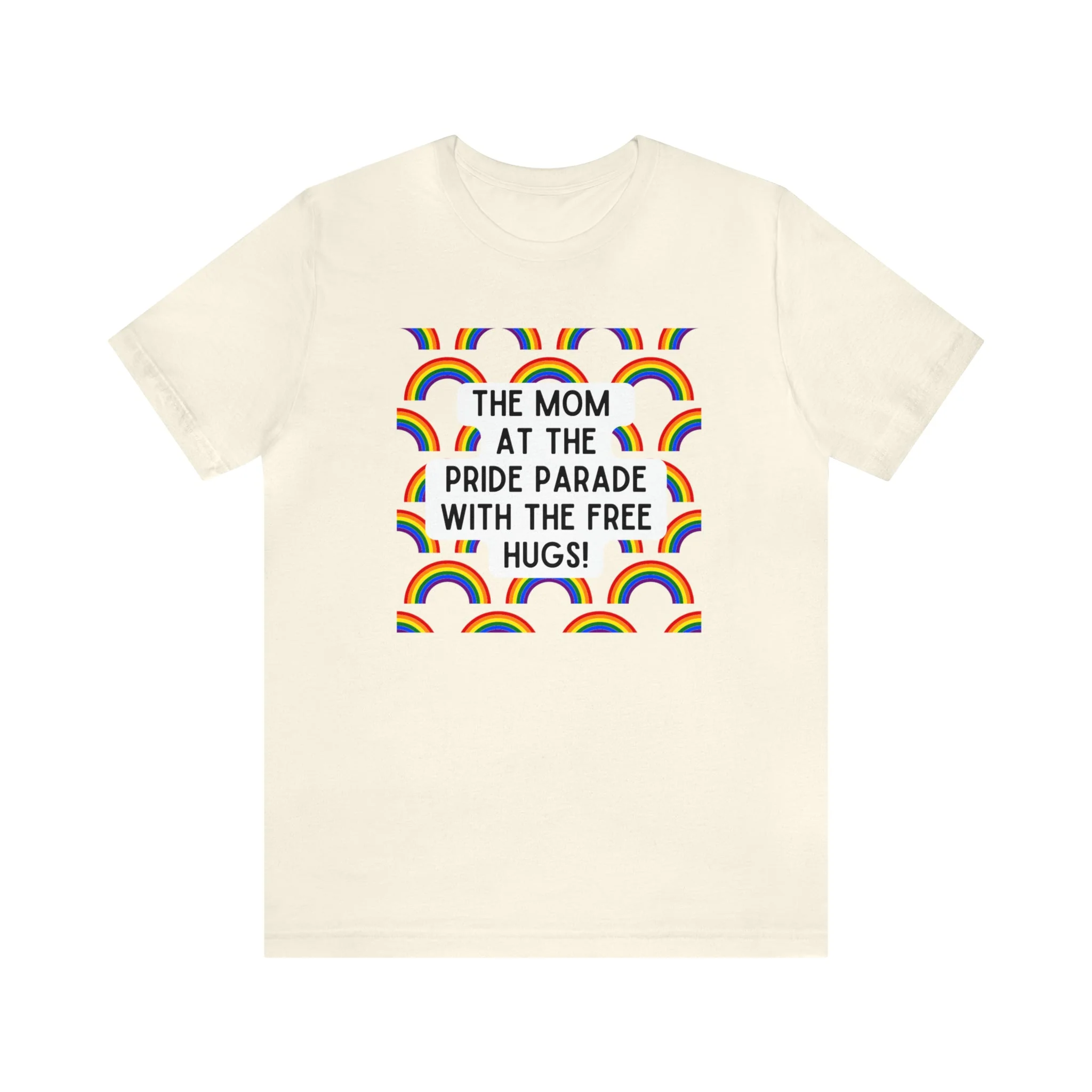 The Mom At The Pride Parade With The Free Hugs Jersey Short Sleeve Tee [Multiple Color Options] - Image 9
