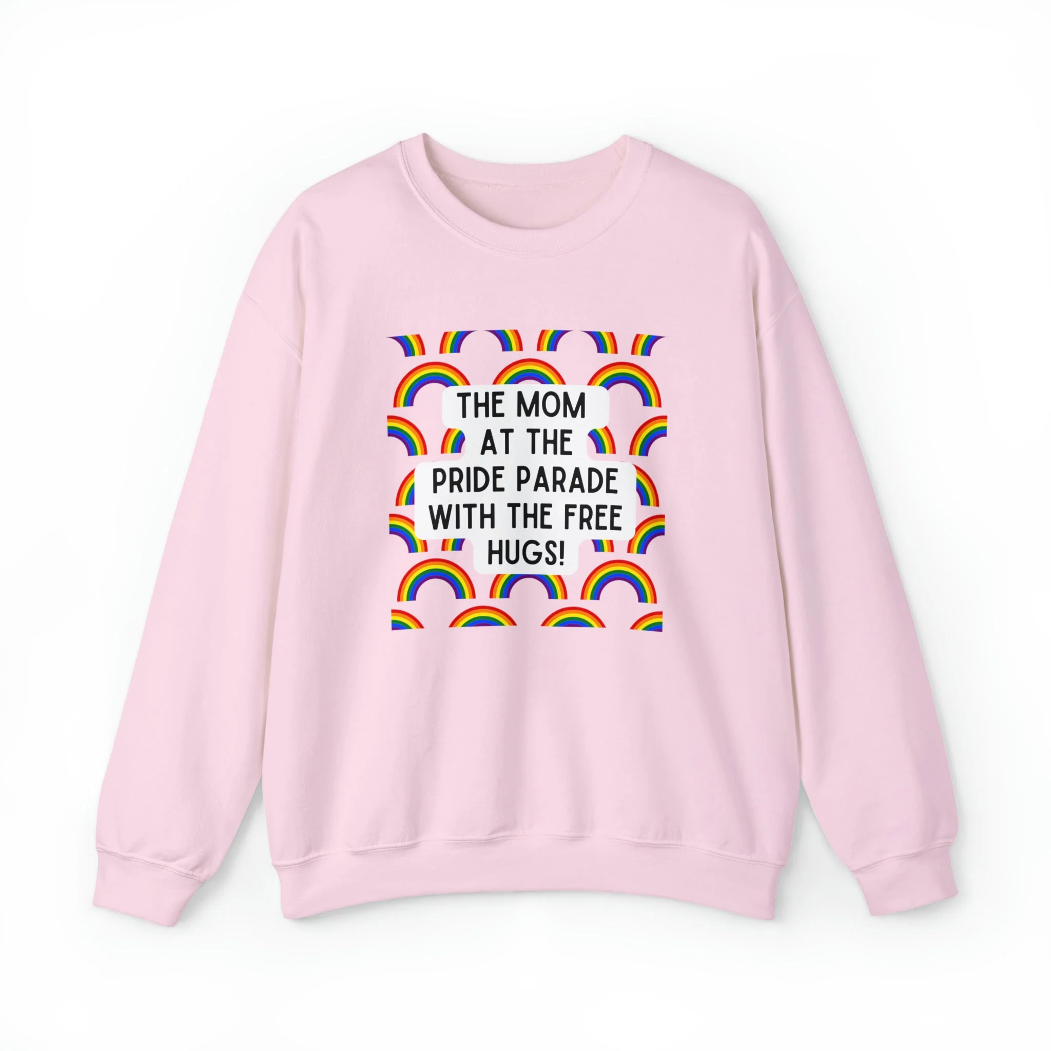 The Mom At The Pride Parade With The Free Hugs Unisex Heavy Blend™ Crewneck Sweatshirt - Image 7