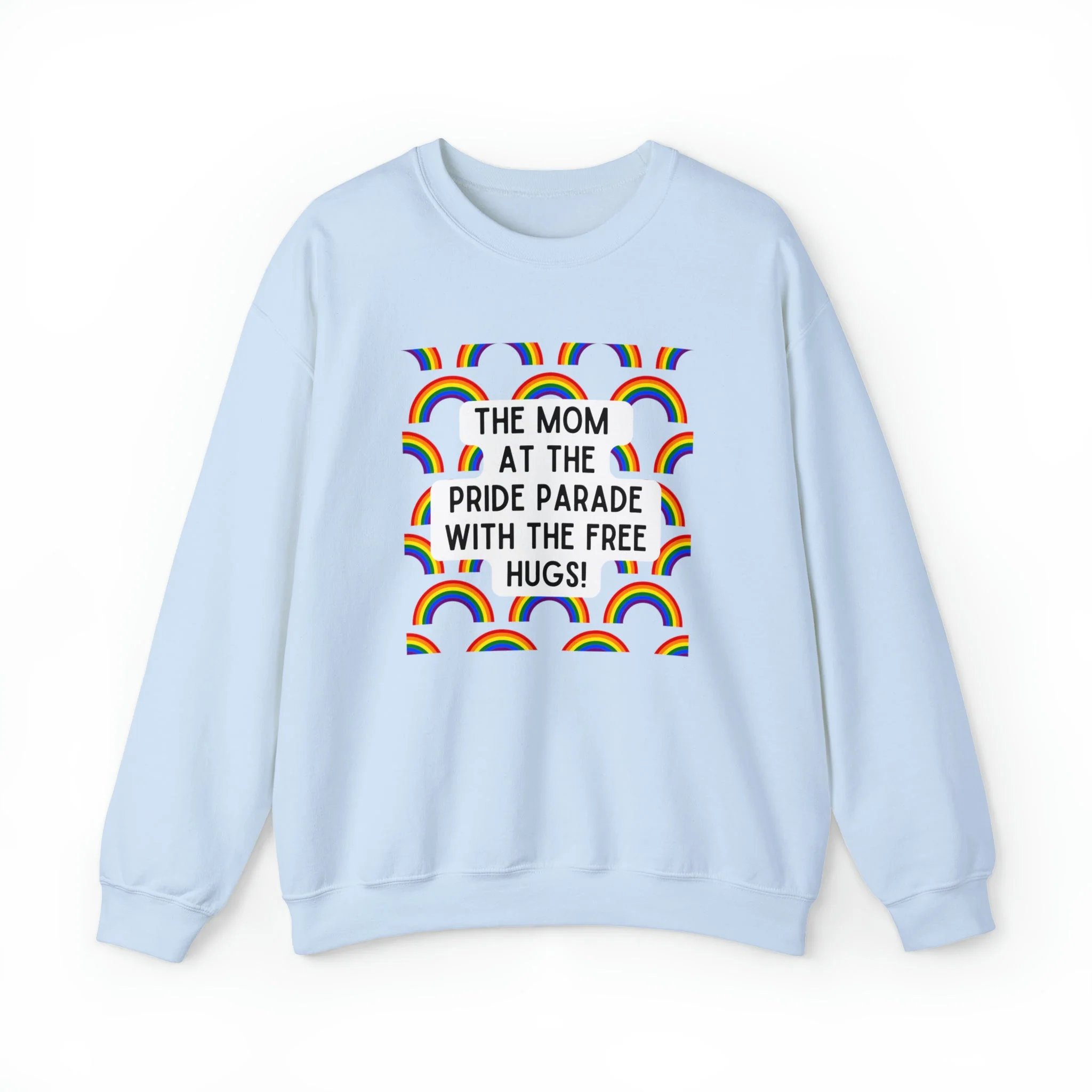 The Mom At The Pride Parade With The Free Hugs Unisex Heavy Blend™ Crewneck Sweatshirt - Image 8