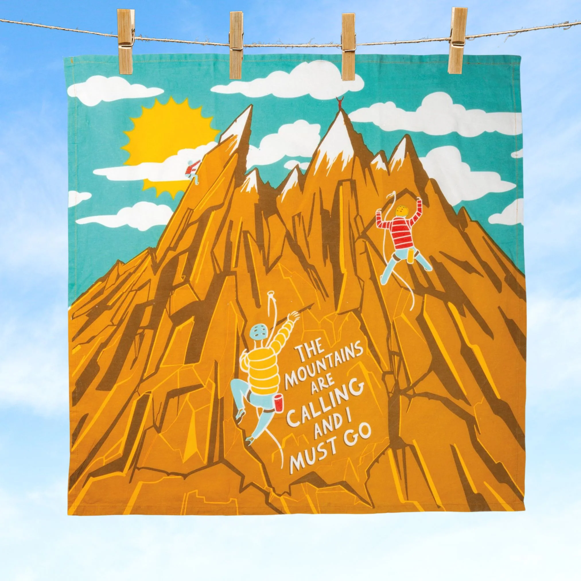 The Mountains Are Calling Cotton Full Color Dish Towel - Image 2