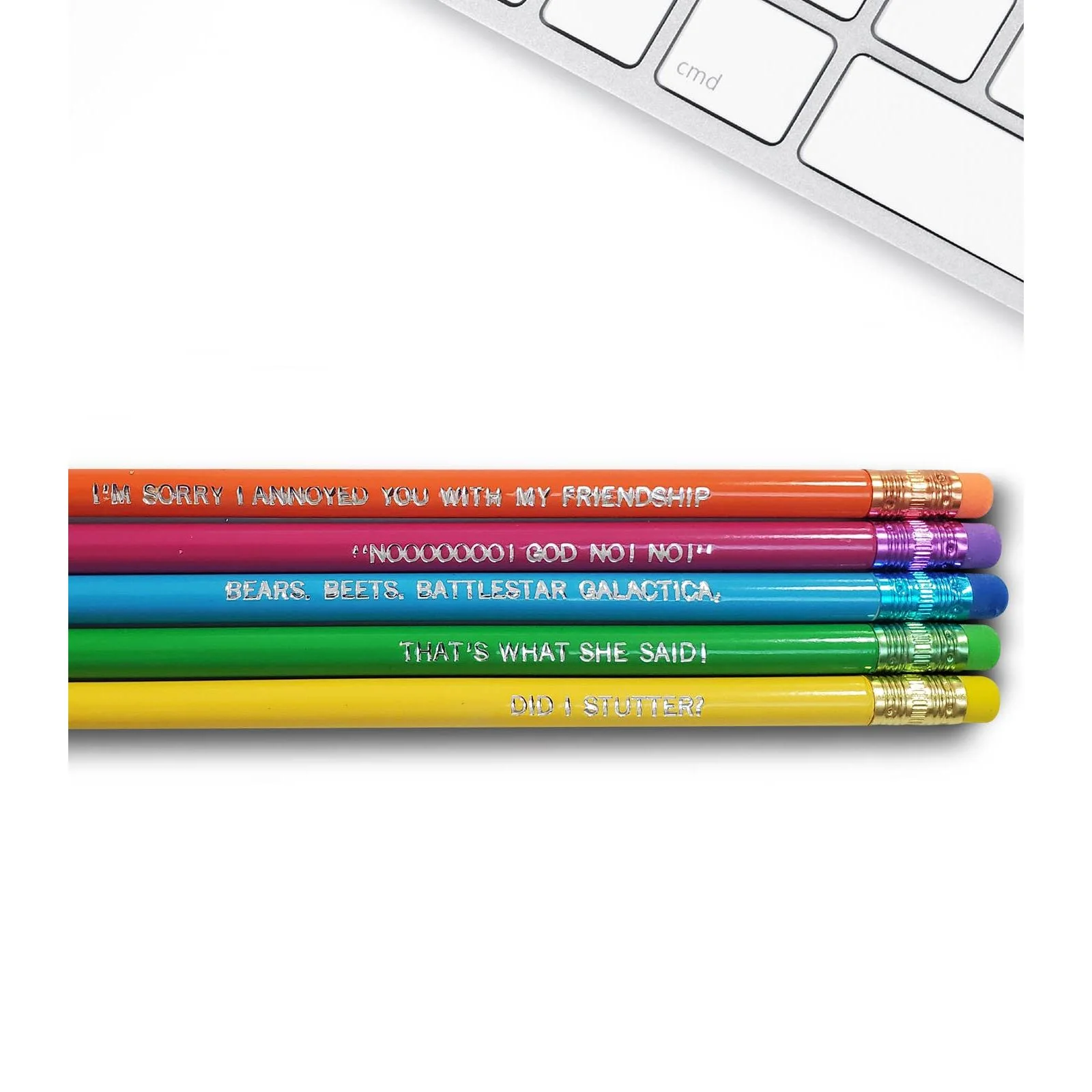 The Office Pencils | Unsharpened Wooden Pencils With Wordings | 8“ x 2.5"