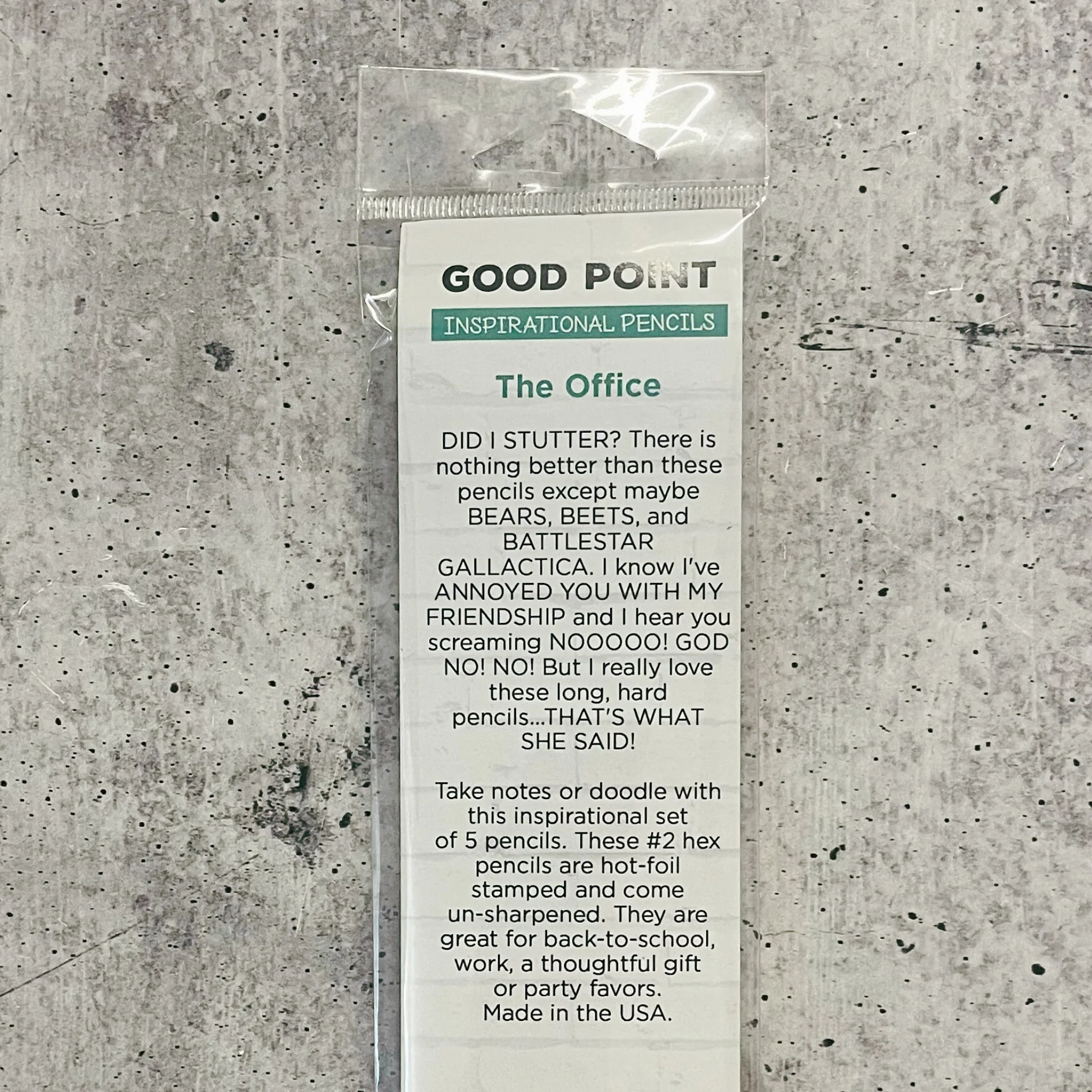 The Office Pencils | Unsharpened Wooden Pencils With Wordings | 8“ x 2.5" - Image 3