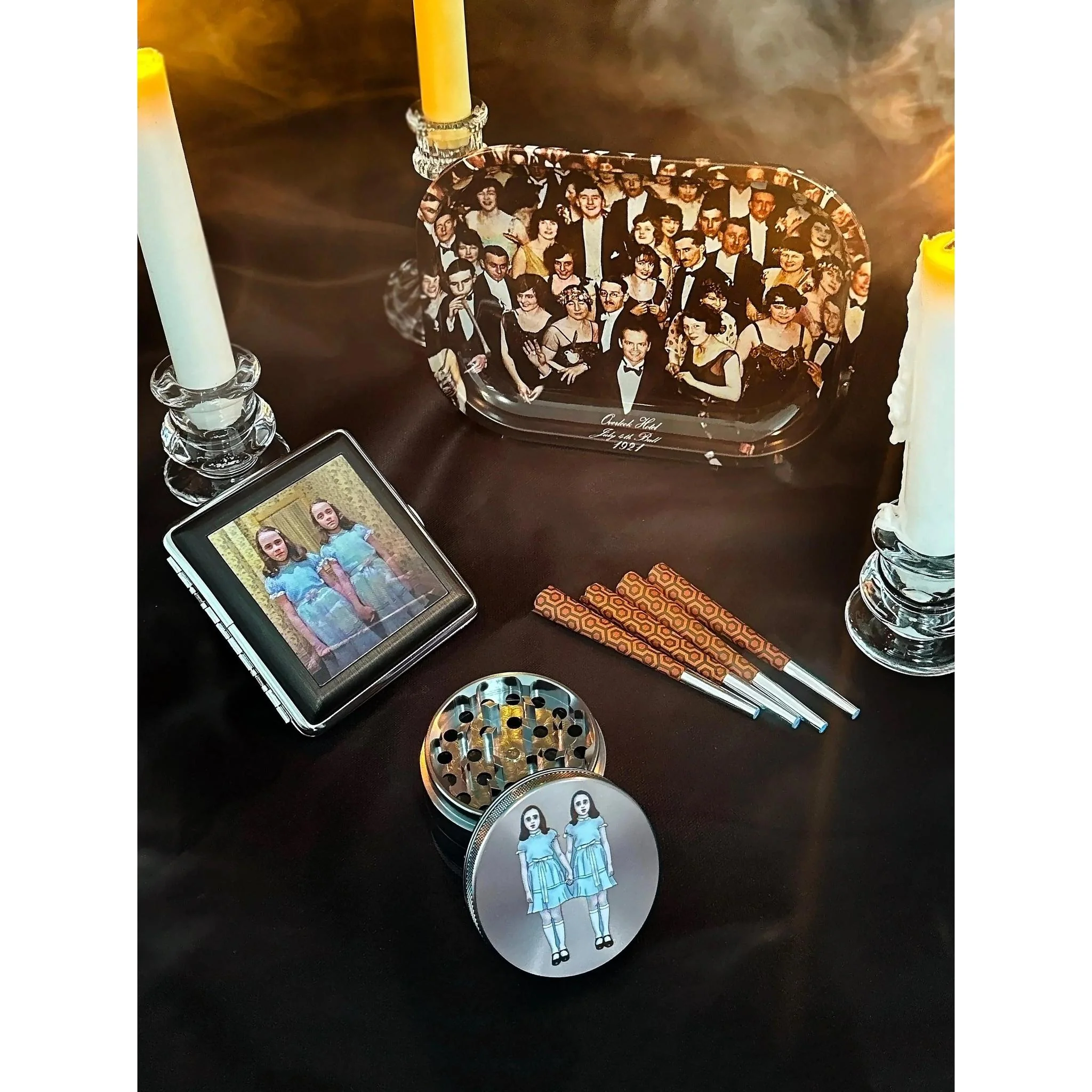 The Overlook Hotel Cig Case | Spooky Cigarette Tin Cash Card Container | 4" x 4" - Image 6