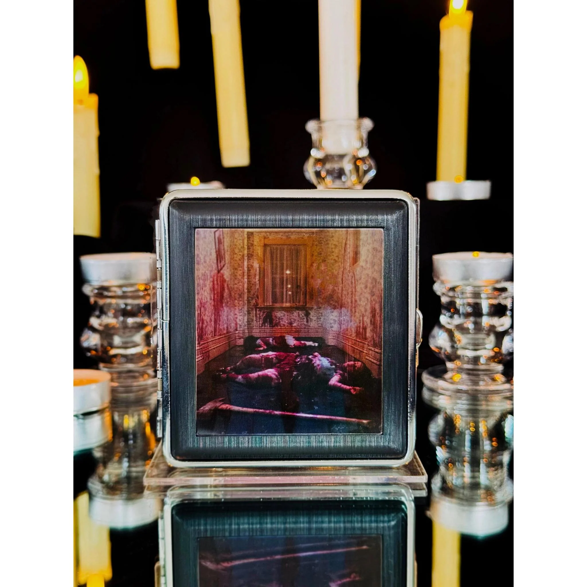 The Overlook Hotel Cig Case | Spooky Cigarette Tin Cash Card Container | 4" x 4" - Image 7