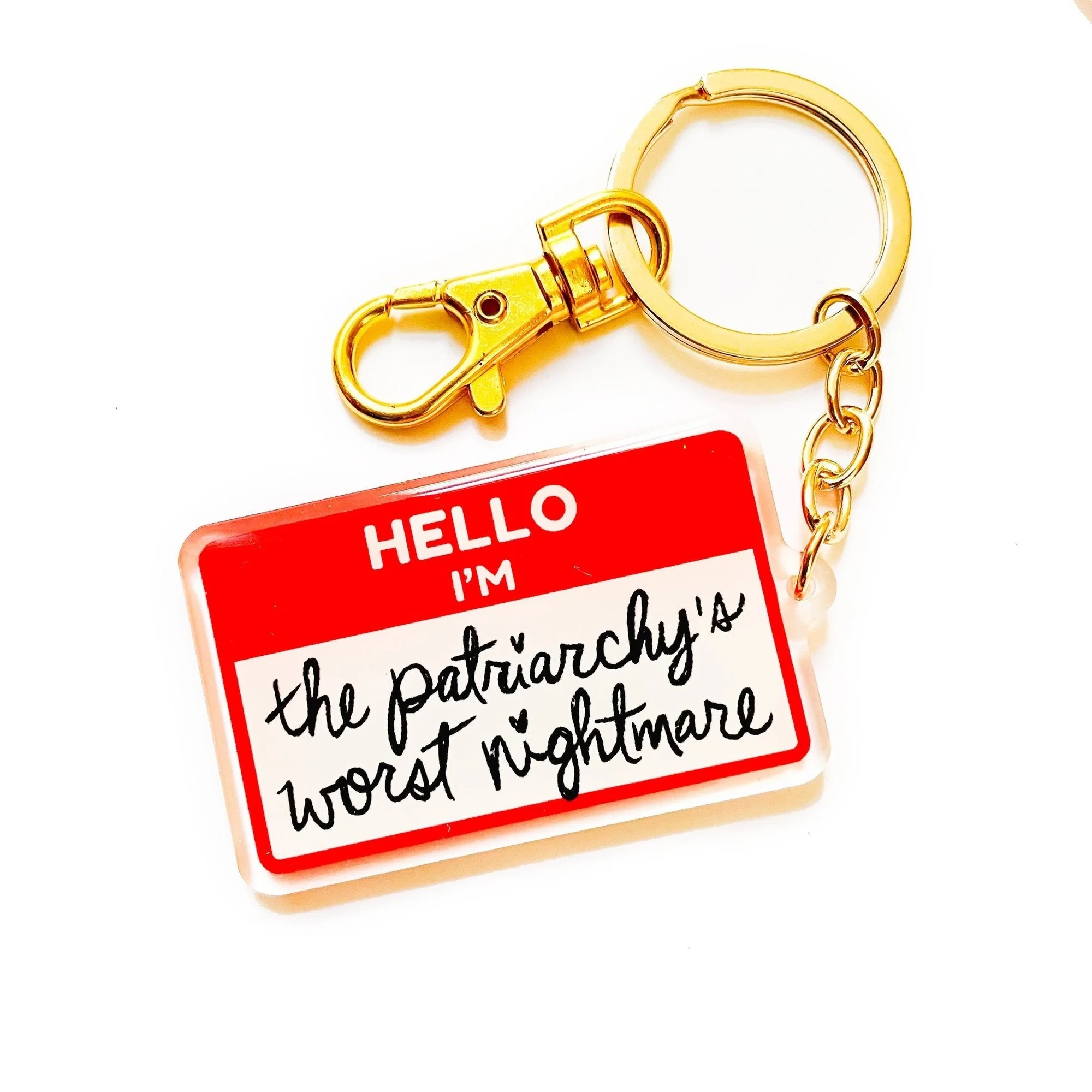 The Patriarchy's Worst Nightmare Feminist Acrylic Keychain - Image 2