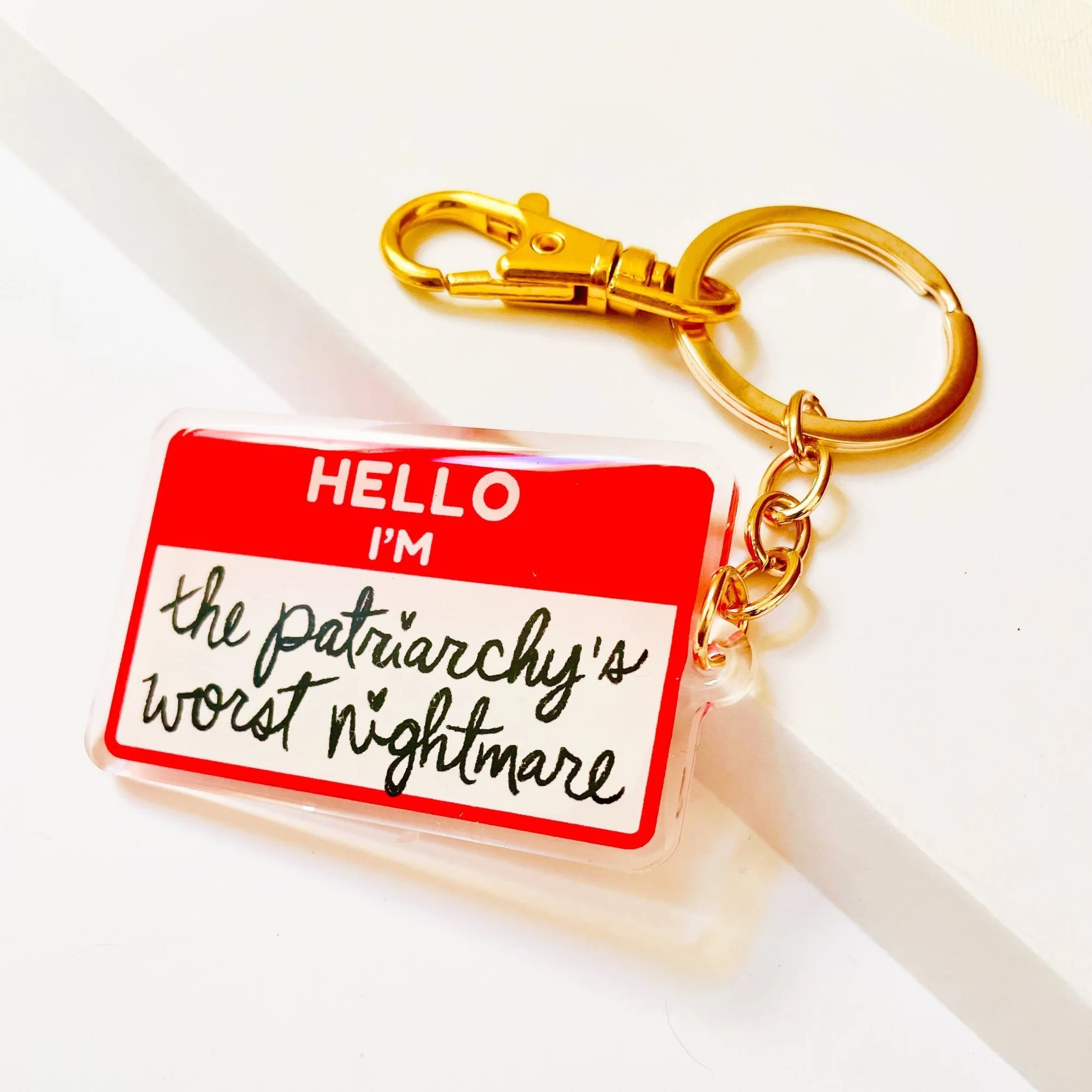 The Patriarchy's Worst Nightmare Feminist Acrylic Keychain - Image 3