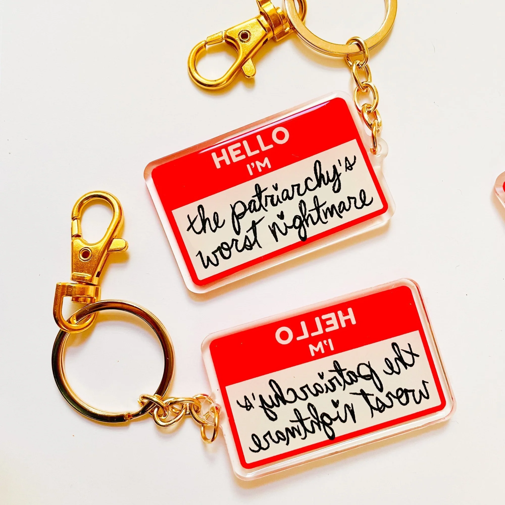 The Patriarchy's Worst Nightmare Feminist Acrylic Keychain - Image 4