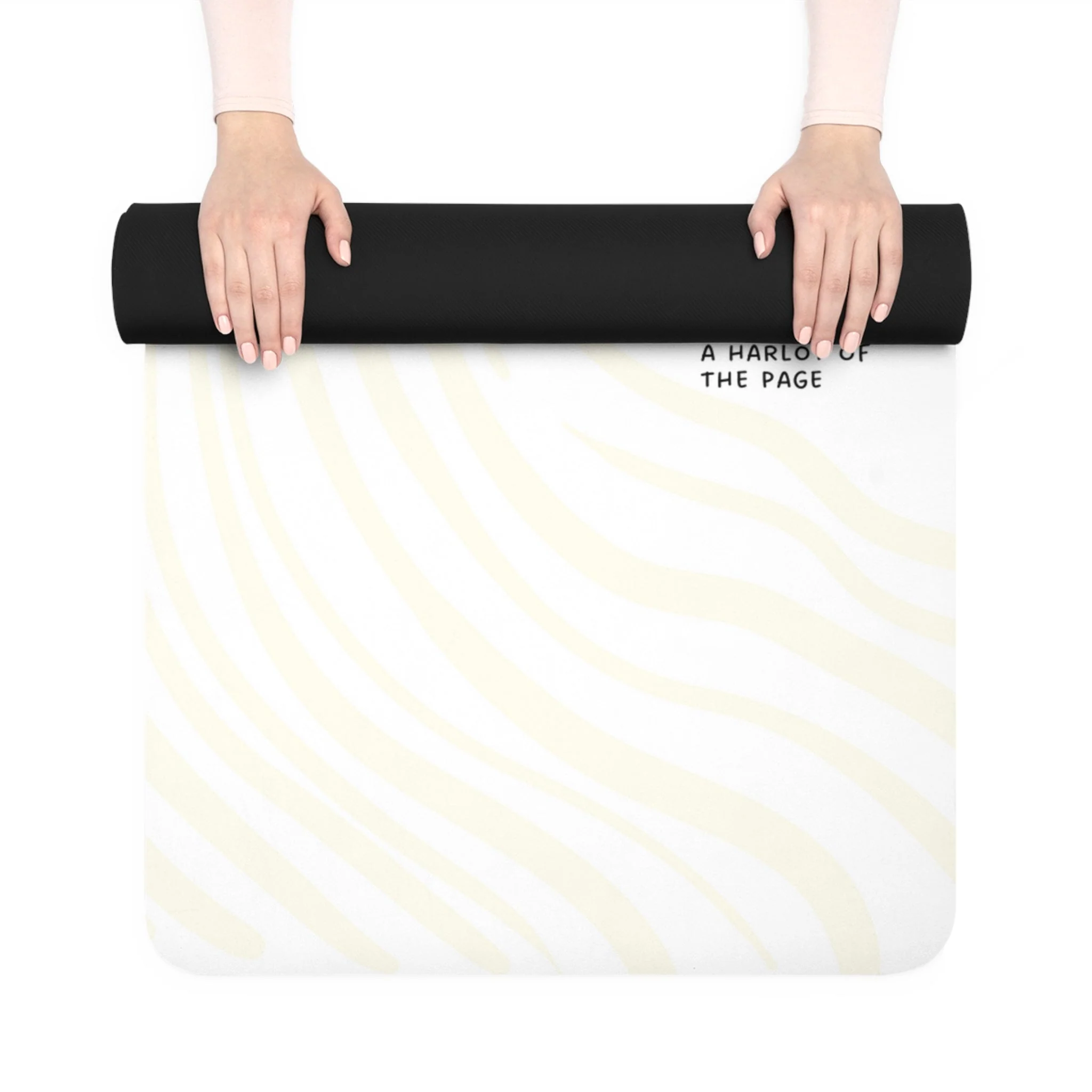 The Promiscuous Reader Yoga Mat | "Harlot of the Page!" Pinup Rubber Workout Mat - Image 4