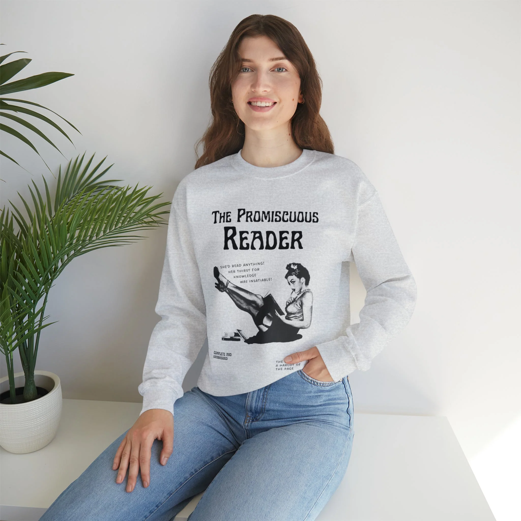The Promiscuous Reader Unisex Heavy Blend™ Crewneck Sweatshirt Sizes SM-5XL | Plus Size Available - Image 3