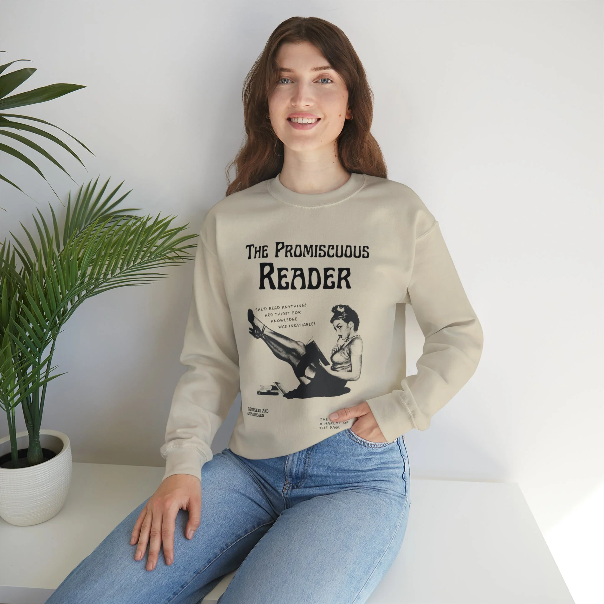 The Promiscuous Reader Unisex Heavy Blend™ Crewneck Sweatshirt Sizes SM-5XL | Plus Size Available - Image 4