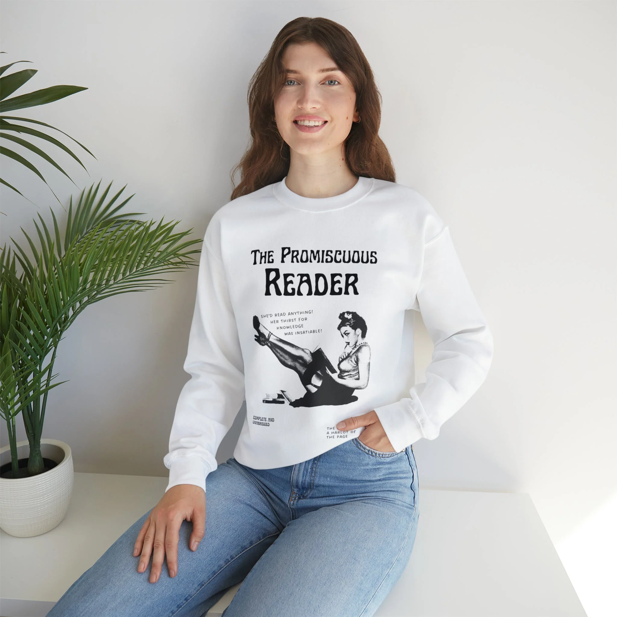 The Promiscuous Reader Unisex Heavy Blend™ Crewneck Sweatshirt Sizes SM-5XL | Plus Size Available - Image 5