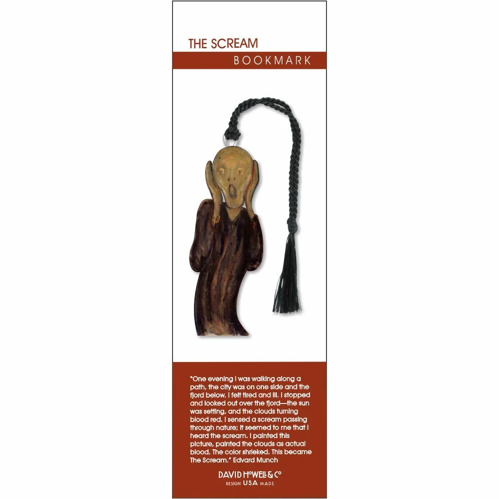 The Scream Bookmark | Solid Brass Electro-Plated with Non-Tarnishing Silver Finish, Giclee Print - Image 3