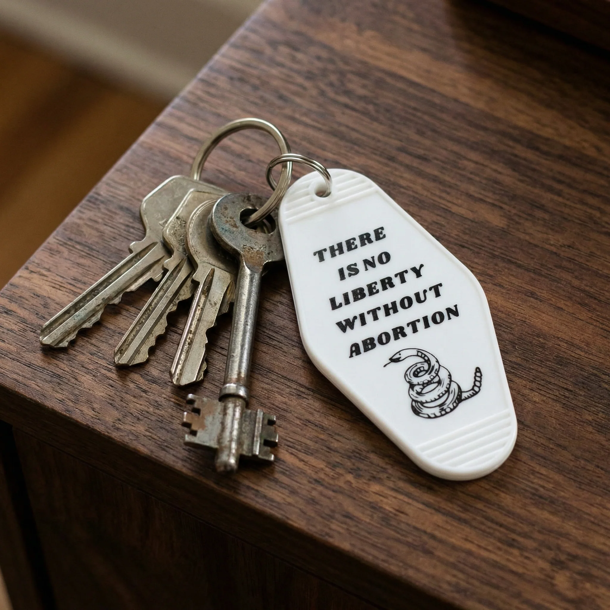 There is No Liberty Without Abortion Snake Keychain - Image 4