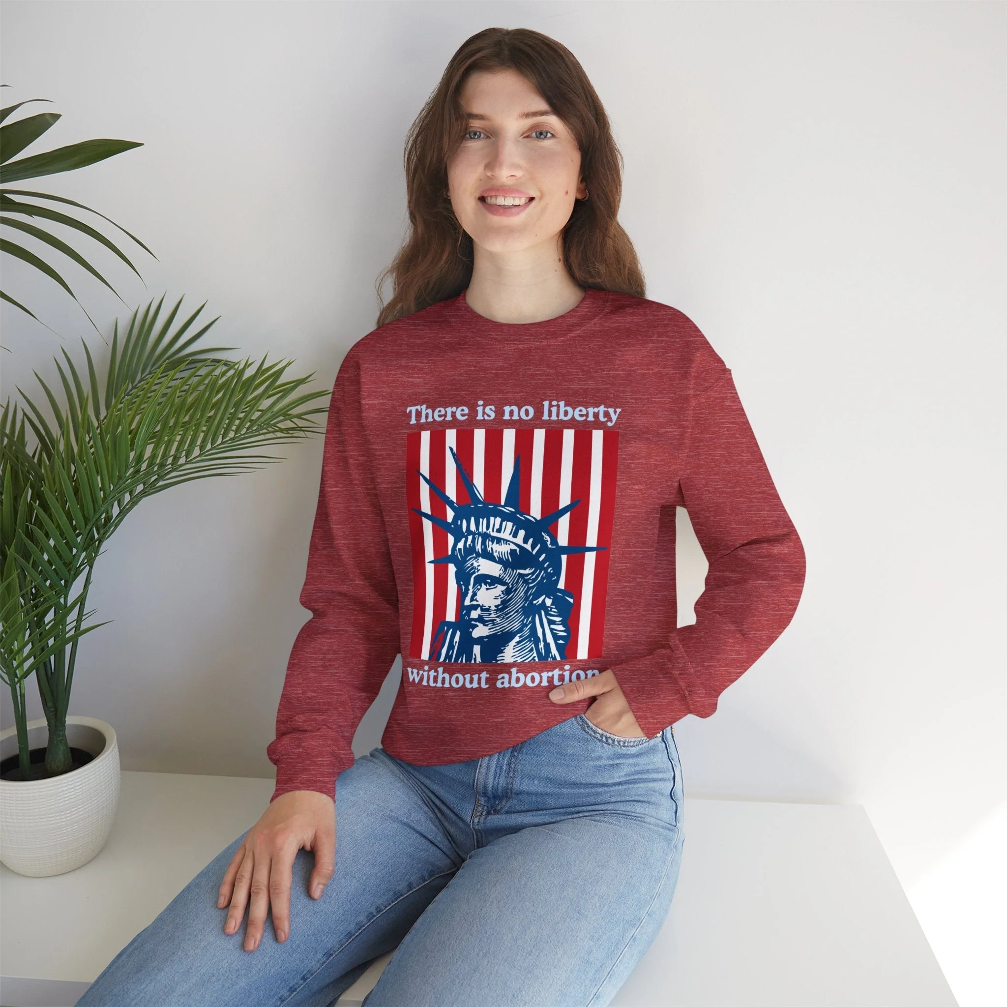 There is No Liberty Without Abortion Unisex Heavy Blend™ Crewneck Sweatshirt (Sizes S-5X) - Image 11