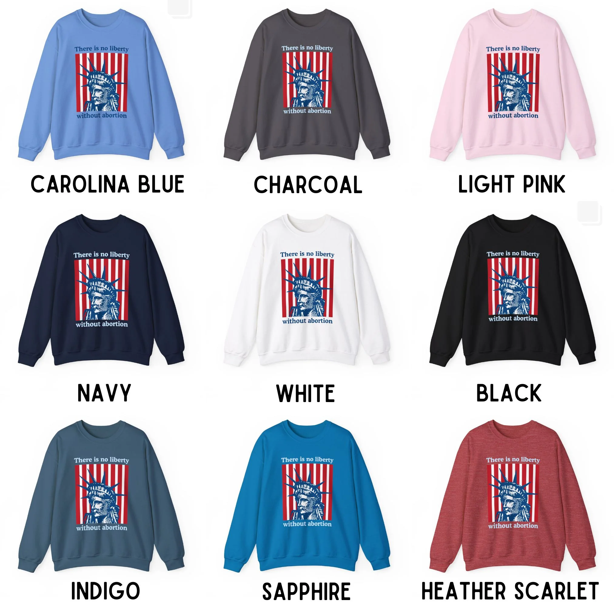 There is No Liberty Without Abortion Unisex Heavy Blend™ Crewneck Sweatshirt (Sizes S-5X) - Image 3