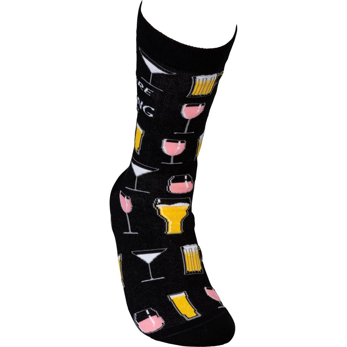 These Are My Drinking Socks | Unisex Beer and Cocktails Socks in Black - Image 5