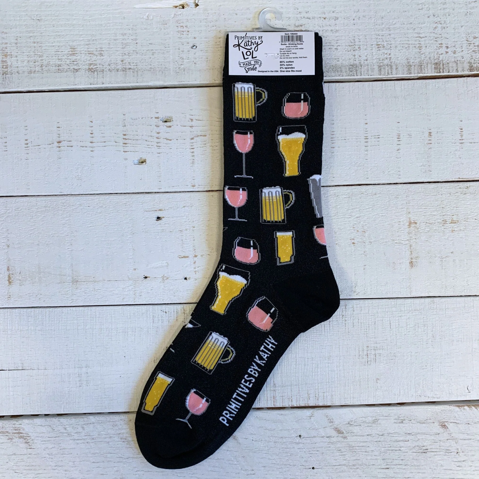 These Are My Drinking Socks | Unisex Beer and Cocktails Socks in Black - Image 8