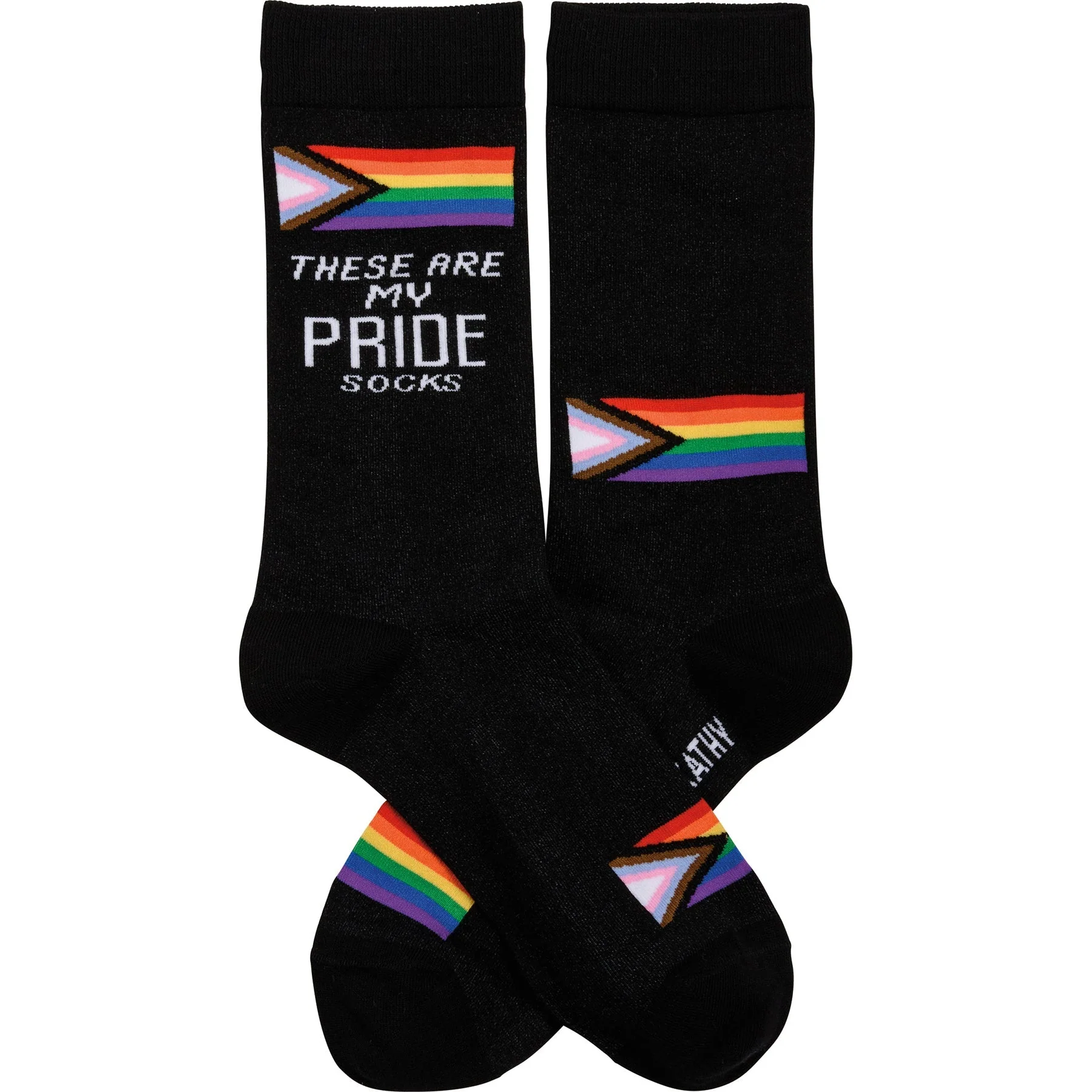 These Are My Pride Socks | LGBTQ+ Rainbow and Black | Gift for Her Him They - Image 2