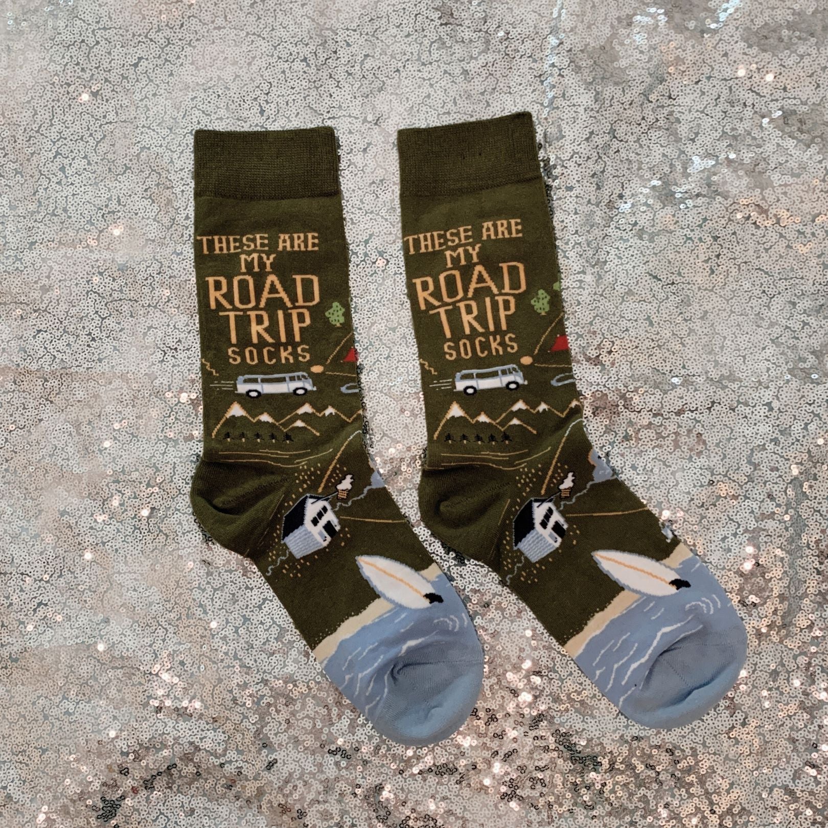 These Are My Road Trip Socks | Fun Travel-Inspired Crew Socks - Image 10