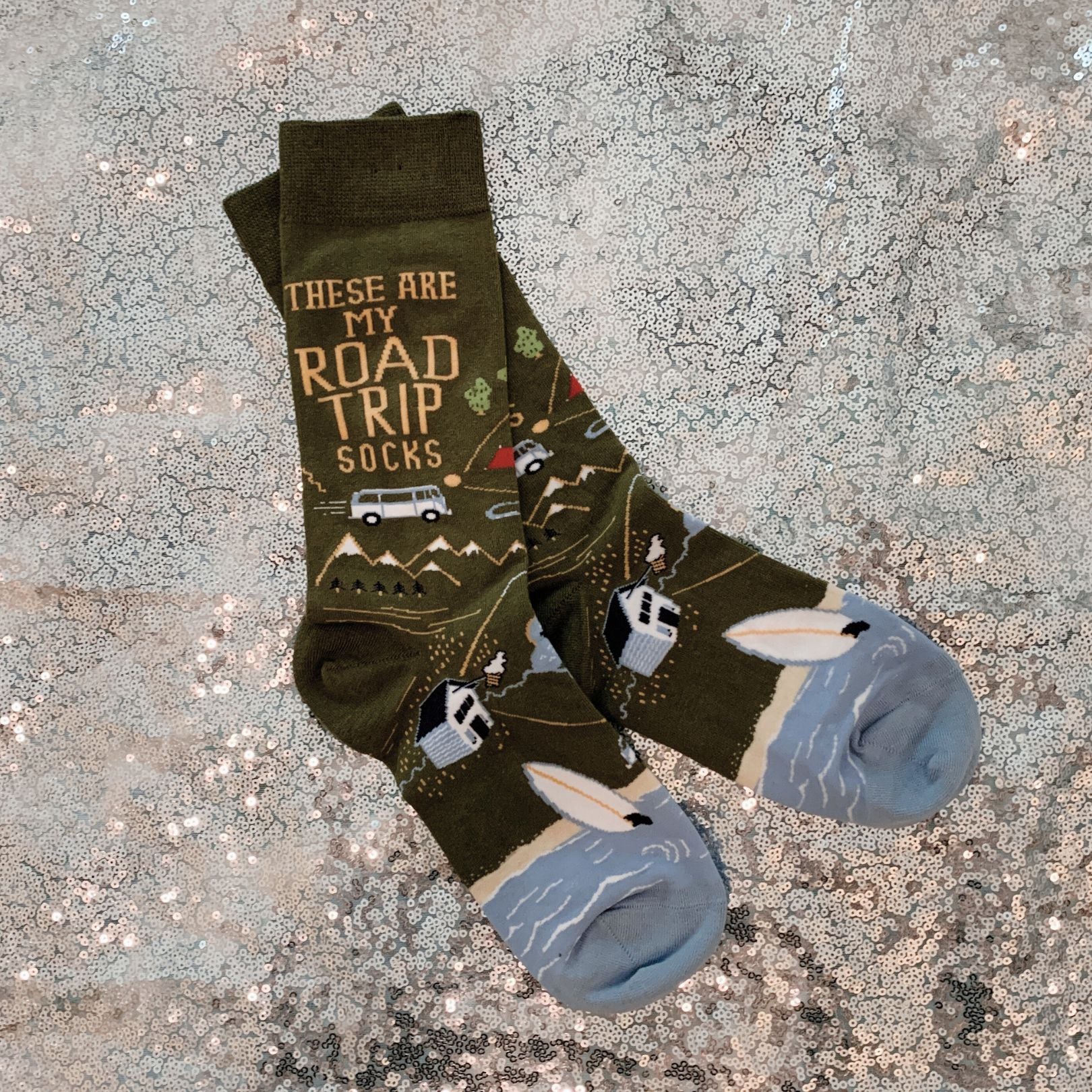 These Are My Road Trip Socks | Fun Travel-Inspired Crew Socks - Image 12