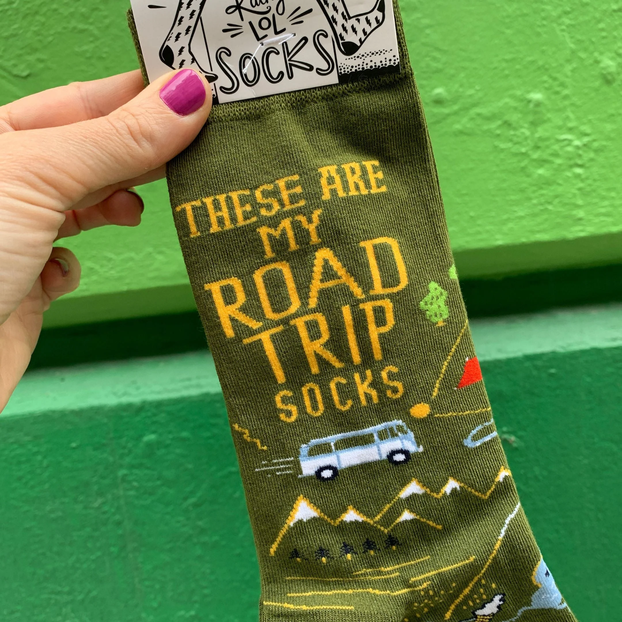 These Are My Road Trip Socks | Fun Travel-Inspired Crew Socks - Image 5