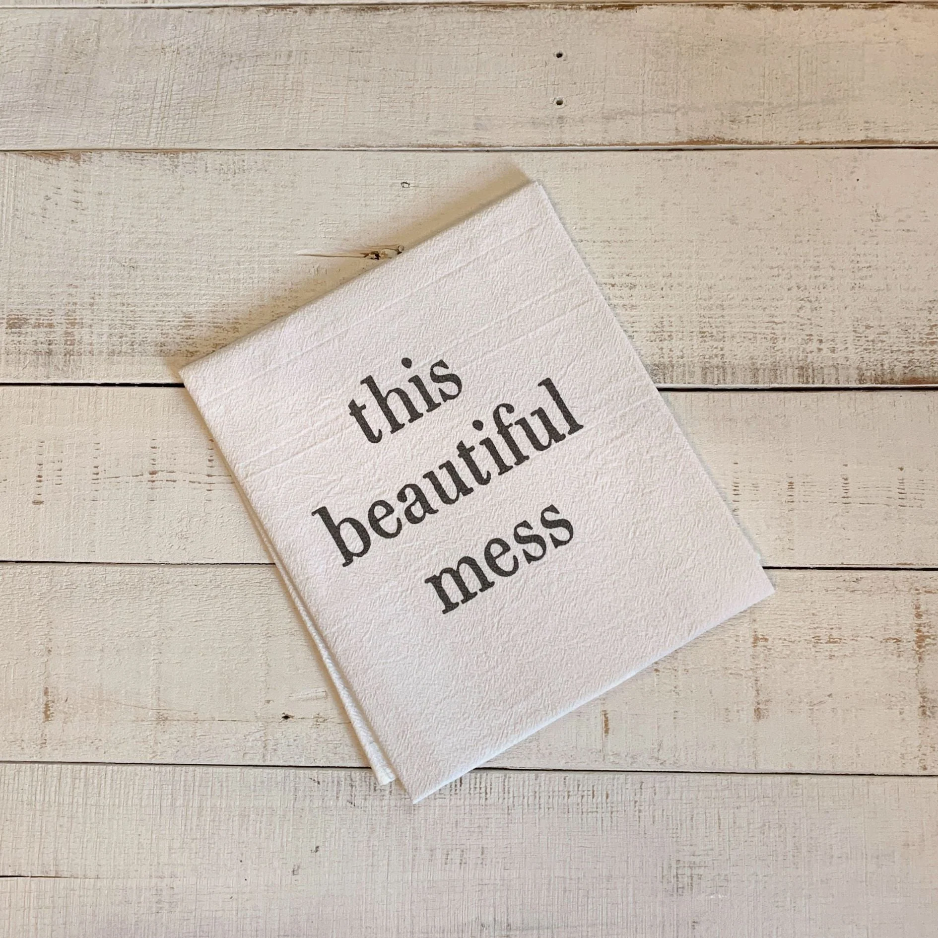 This Beautiful Mess Tea Towel Thirsty Boy Dish Towel | Cotton Flour Sack Kitchen Towel | 30" x 30" - Image 3