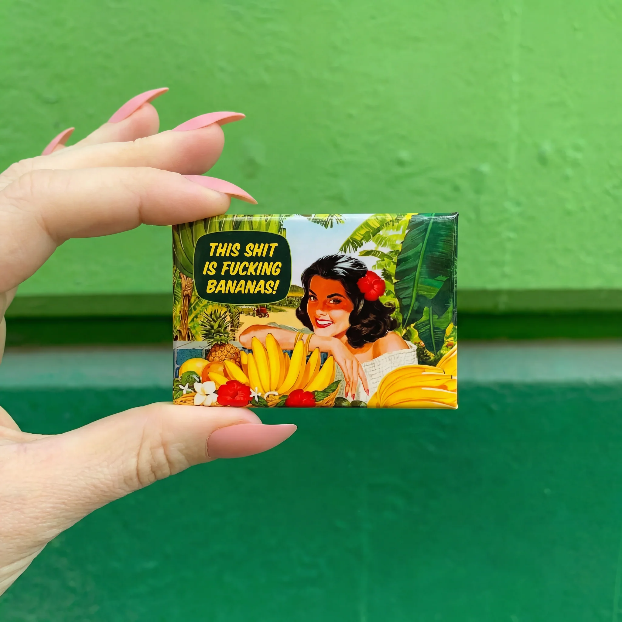 This Shit Is Fucking Bananas Rectangular Magnet | Refrigerator Magnetic Surface Decor - Image 2