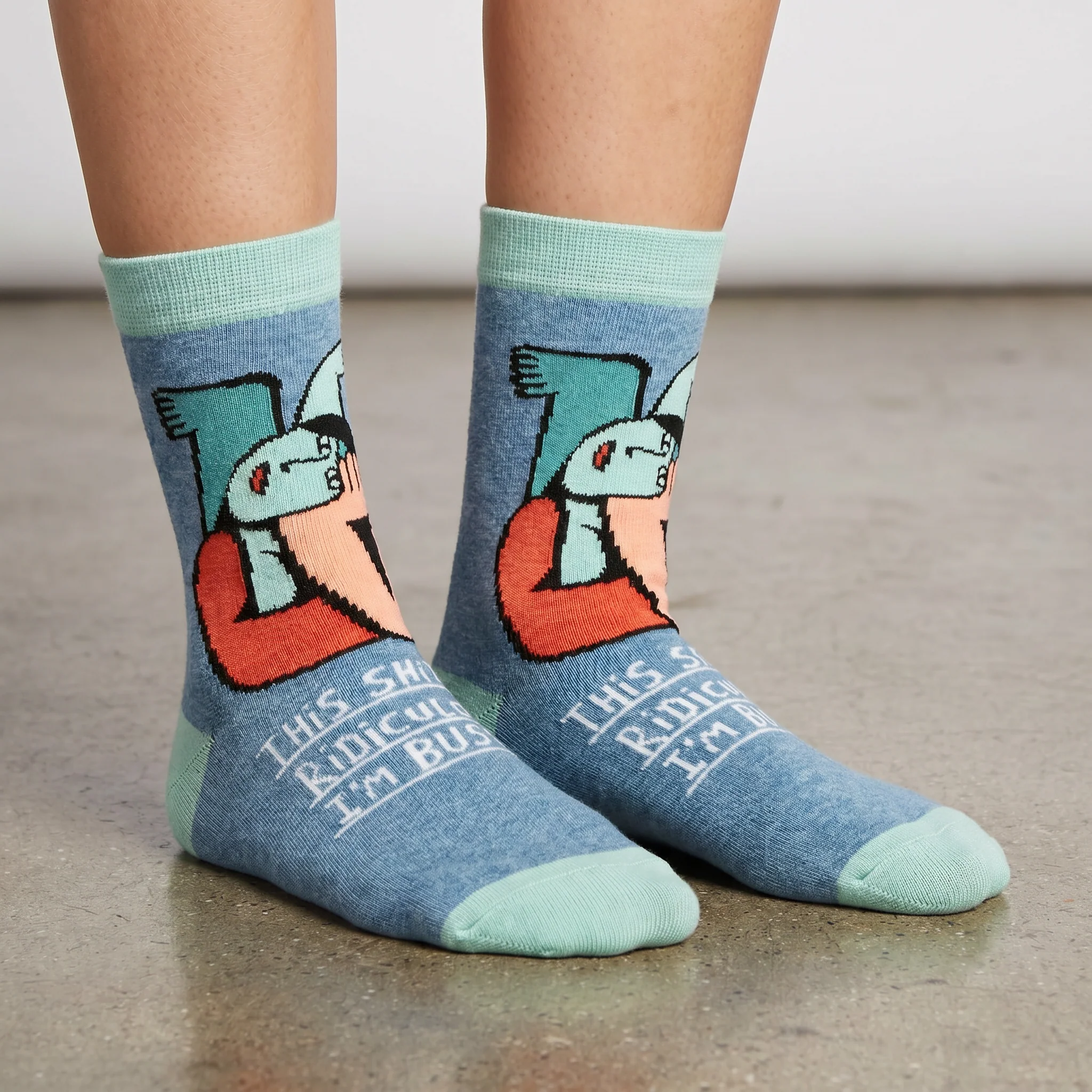 This Shit Is Ridiculous - I'm Busy Women's Ankle Socks | BlueQ at GetBullish - Image 6