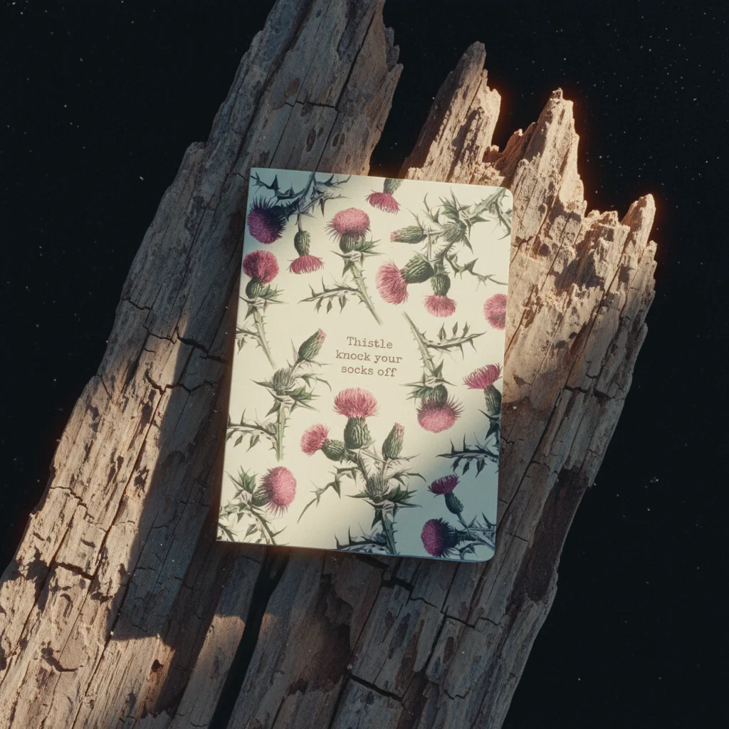 Thistle Knock Your Socks Off Double-Sided Journal | 160-Page Lined Notebook - Image 2