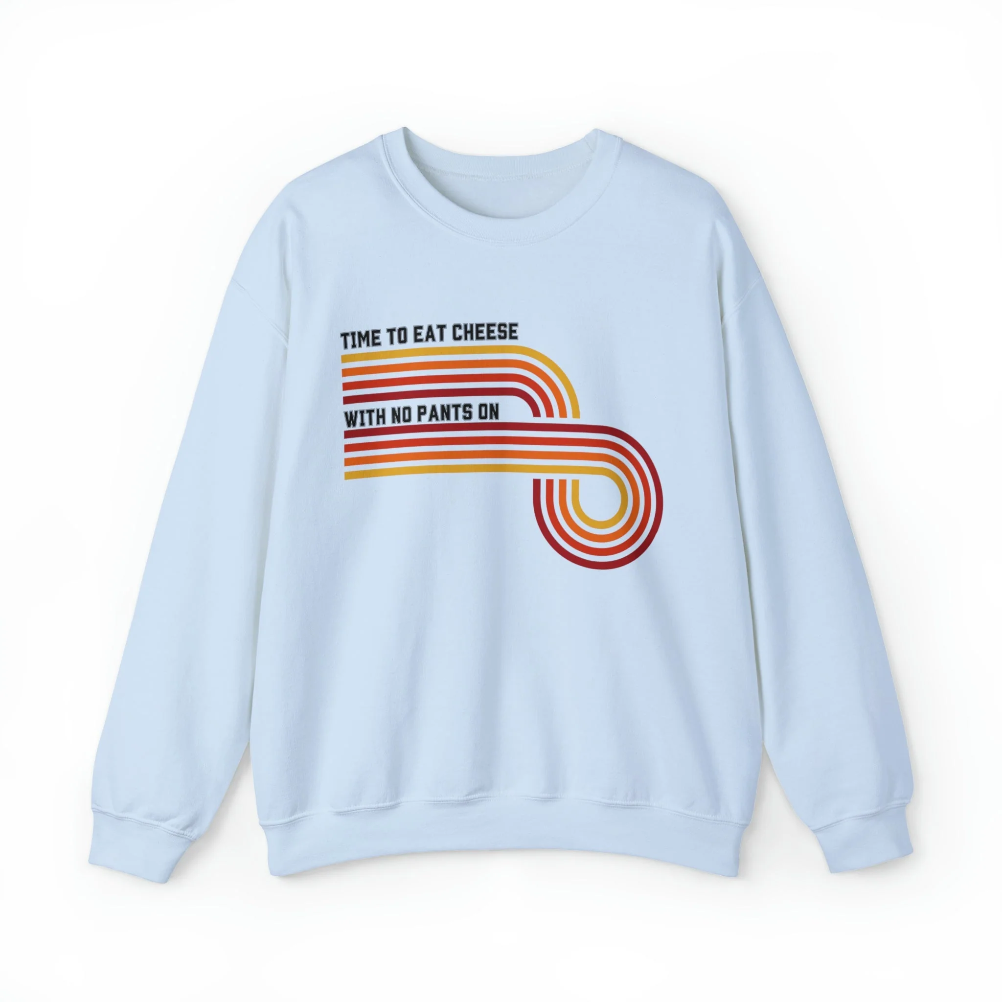 Time to Eat Cheese with No Pants On Unisex Heavy Blend™ Crewneck Sweatshirt Sizes SM-5XL | Plus Size Available - Image 7