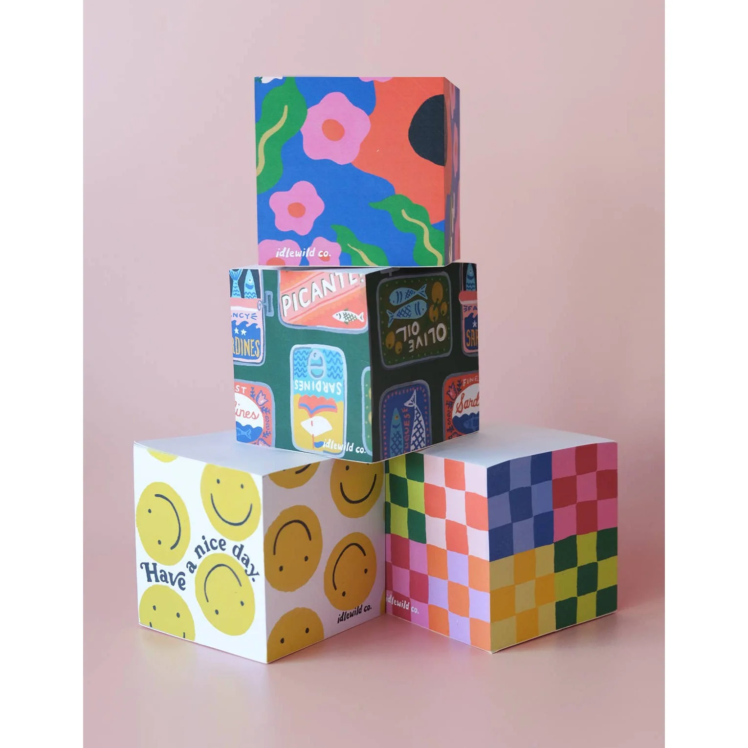 Tinned Fish Sticky Note Cube | Square Stationery Notepad | 720 Pages - Image 2